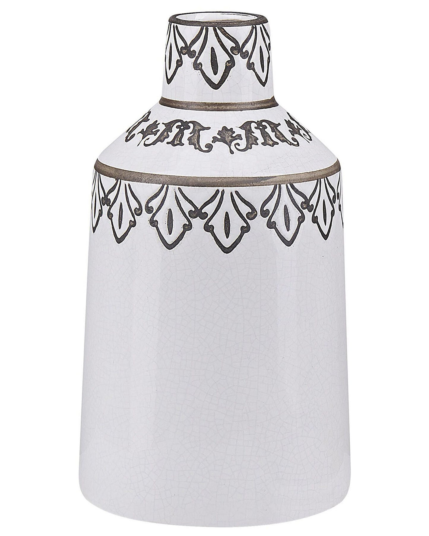 Blumenvase AMISOS Steinzeug 25 cm Weiss