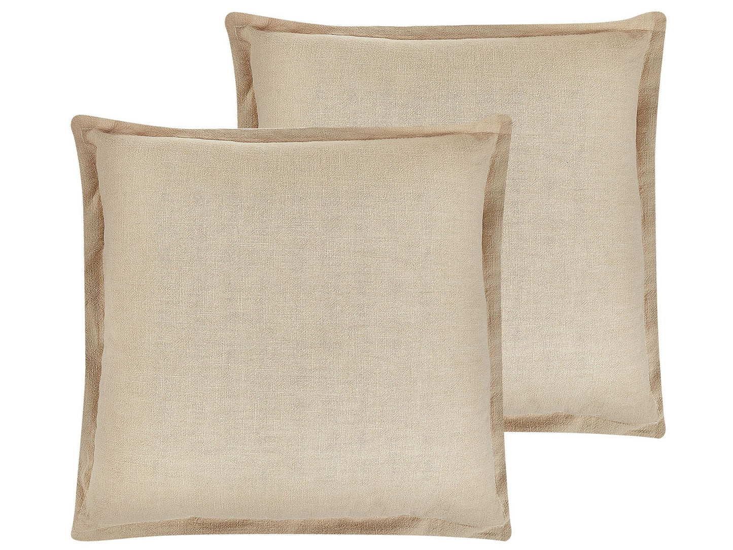 Dekokissen 2er Set GUZMANIA 45 x 45 cm Beige Ohne Muster