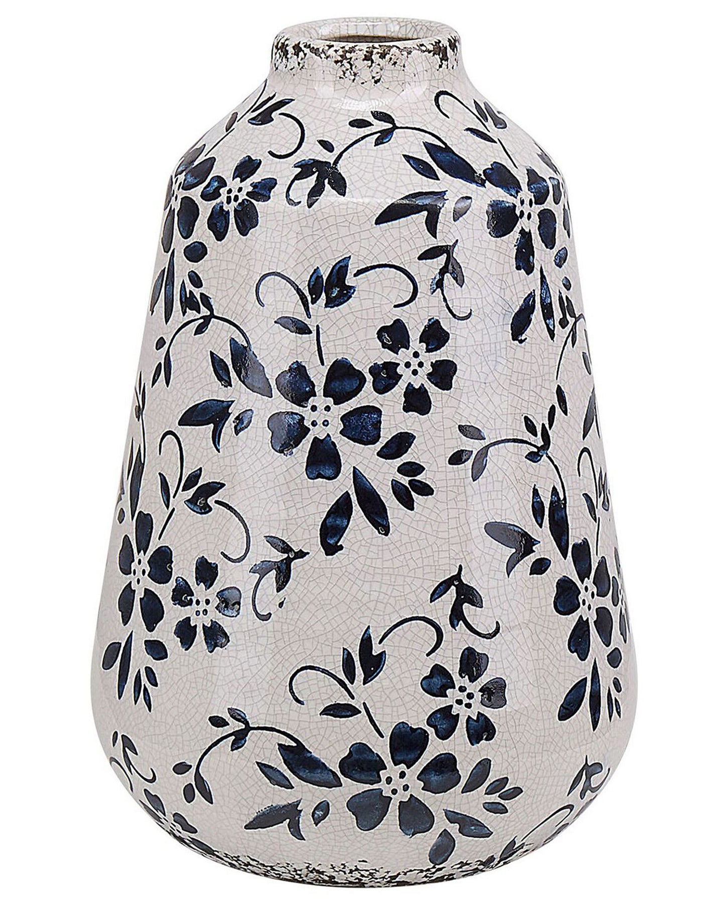 Blumenvase MARONEIA Steinzeug 20 cm Weiss