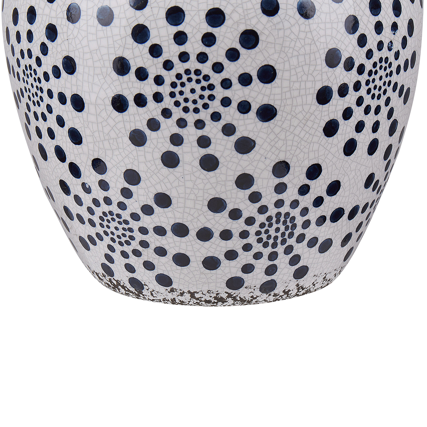 Blumenvase MILETOS Steinzeug 19 cm Weiss