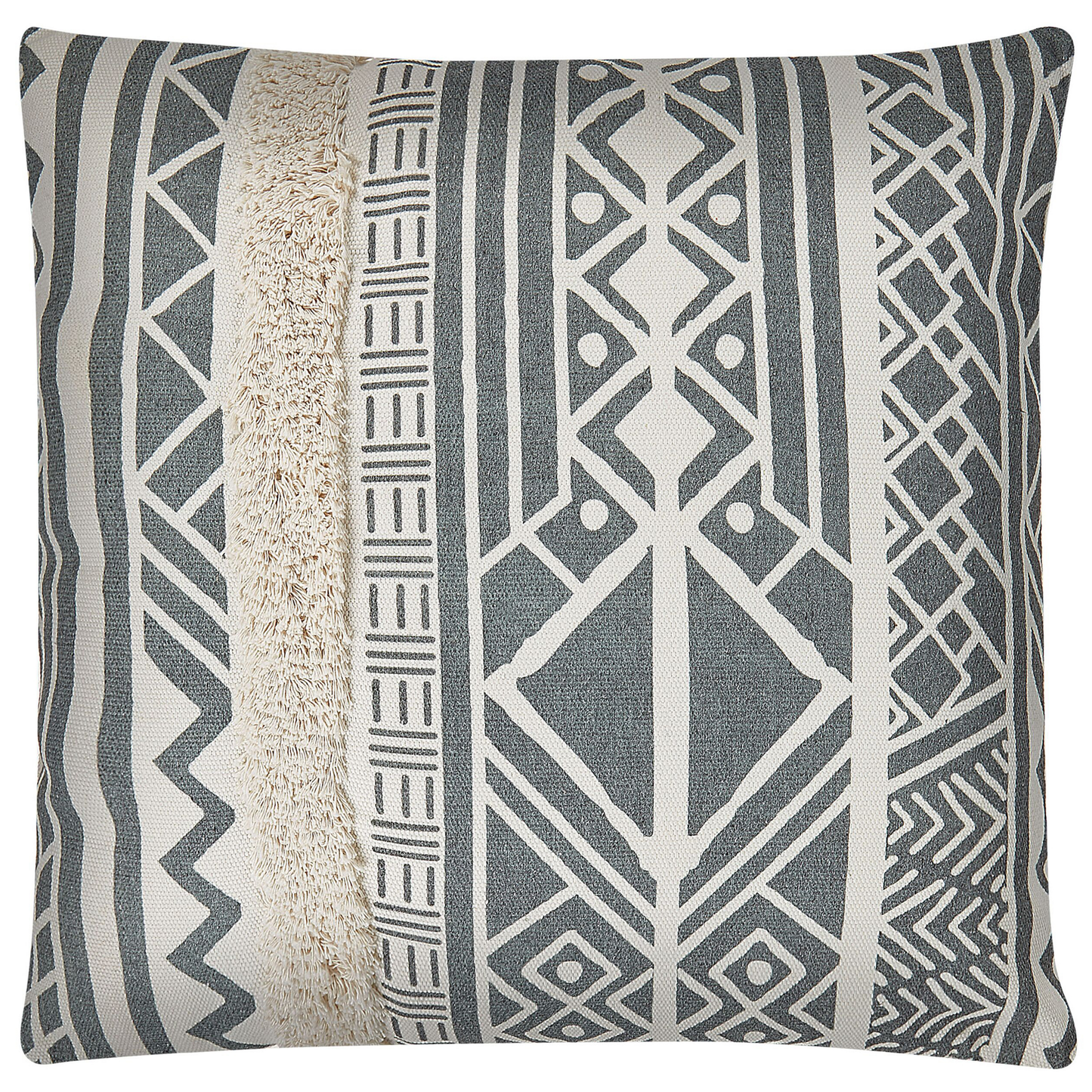 Dekokissen 2er Set LAURUS 45 x 45 cm Grau Geometrisches Muster