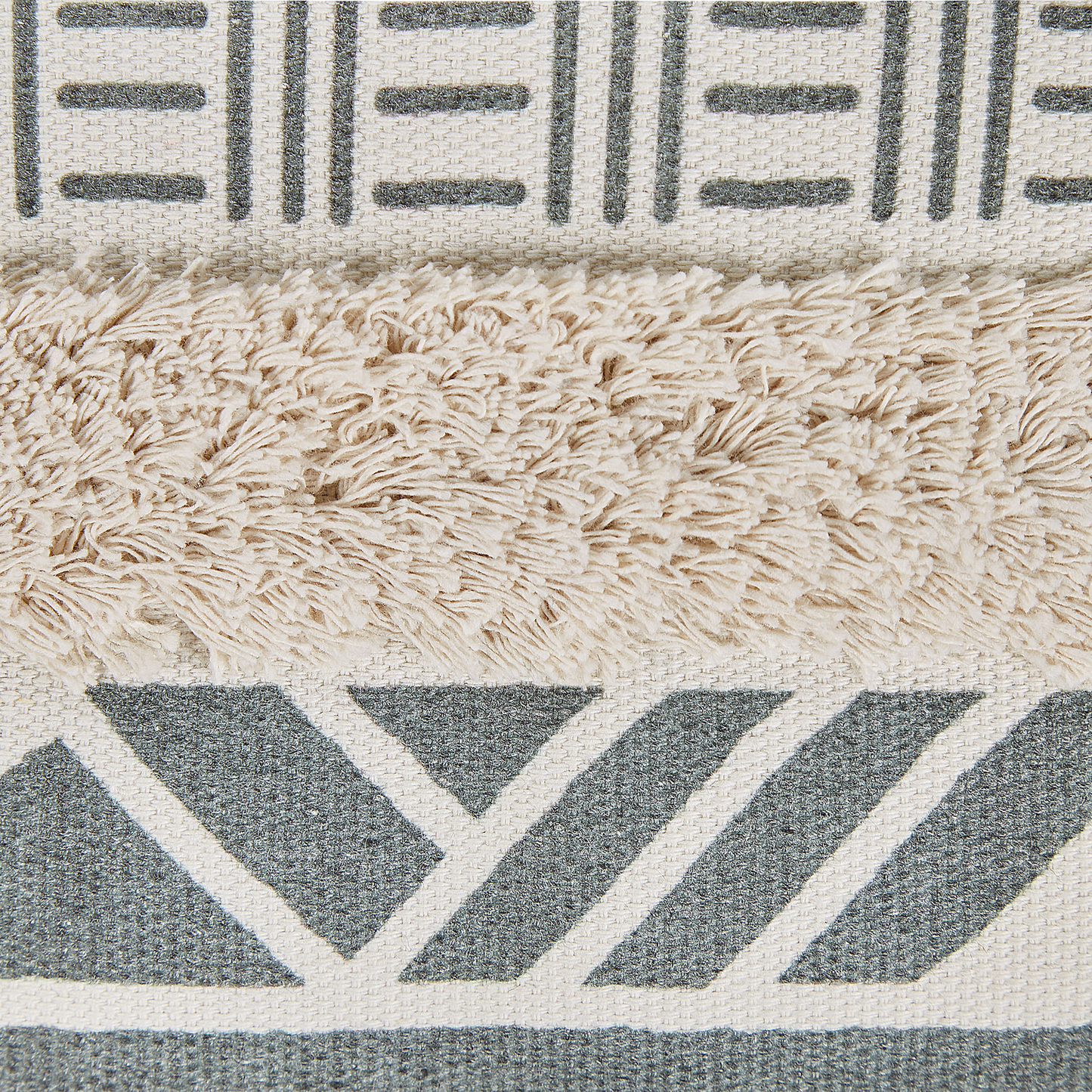 Dekokissen 2er Set LAURUS 45 x 45 cm Grau Geometrisches Muster