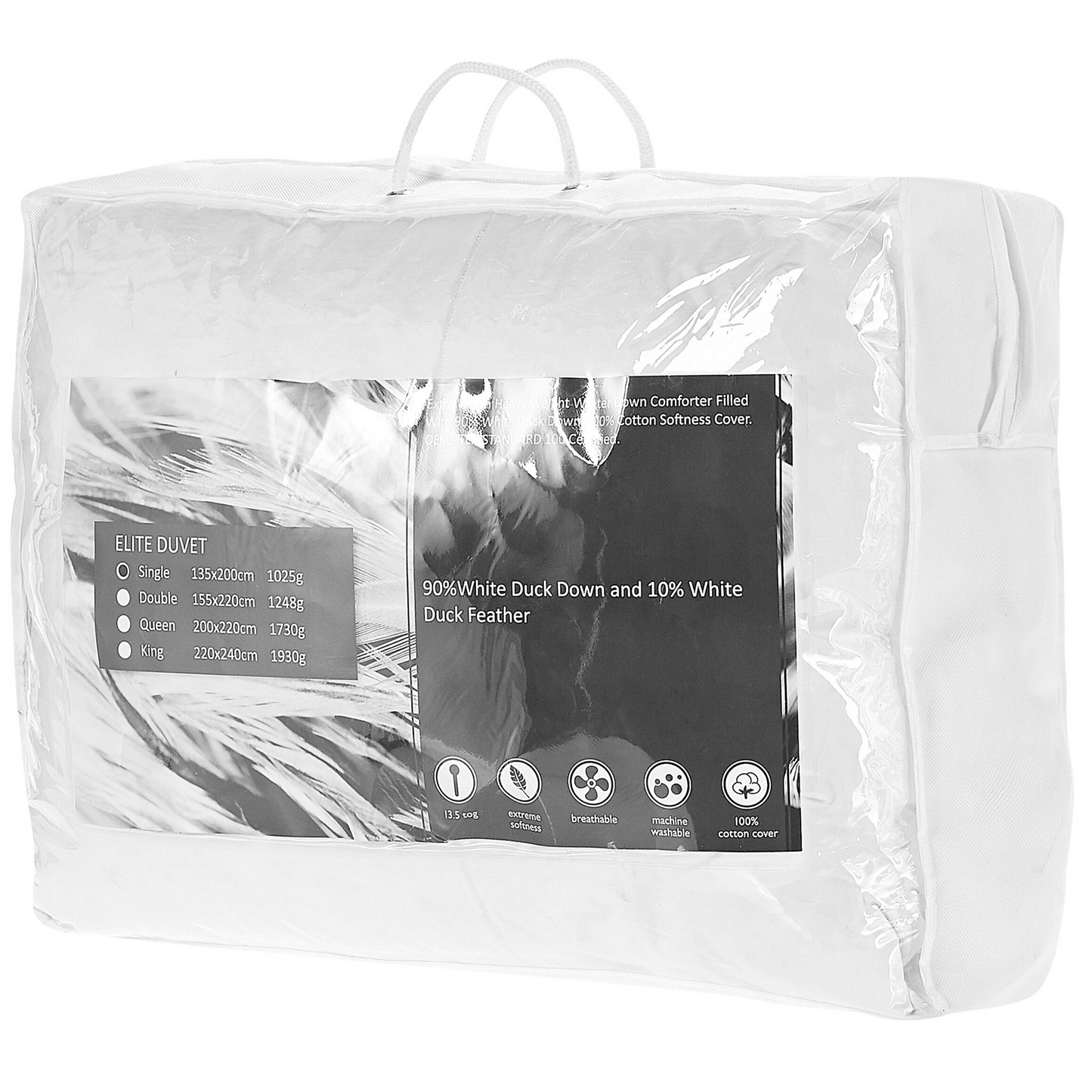 Extra warme Bettdecke Winter GROSSGLOCKNER Daunen 135 x 200 cm
