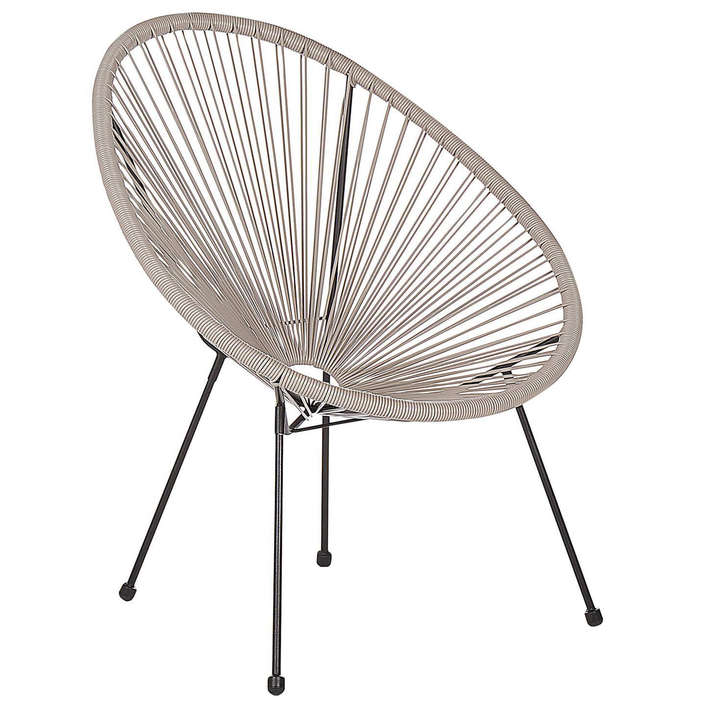 Gartenstuhl 2er Set ACAPULCO II Polyrattan Hellgrau
