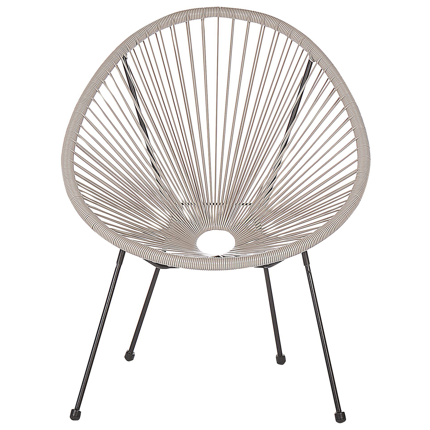 Gartenstuhl 2er Set ACAPULCO II Polyrattan Hellgrau