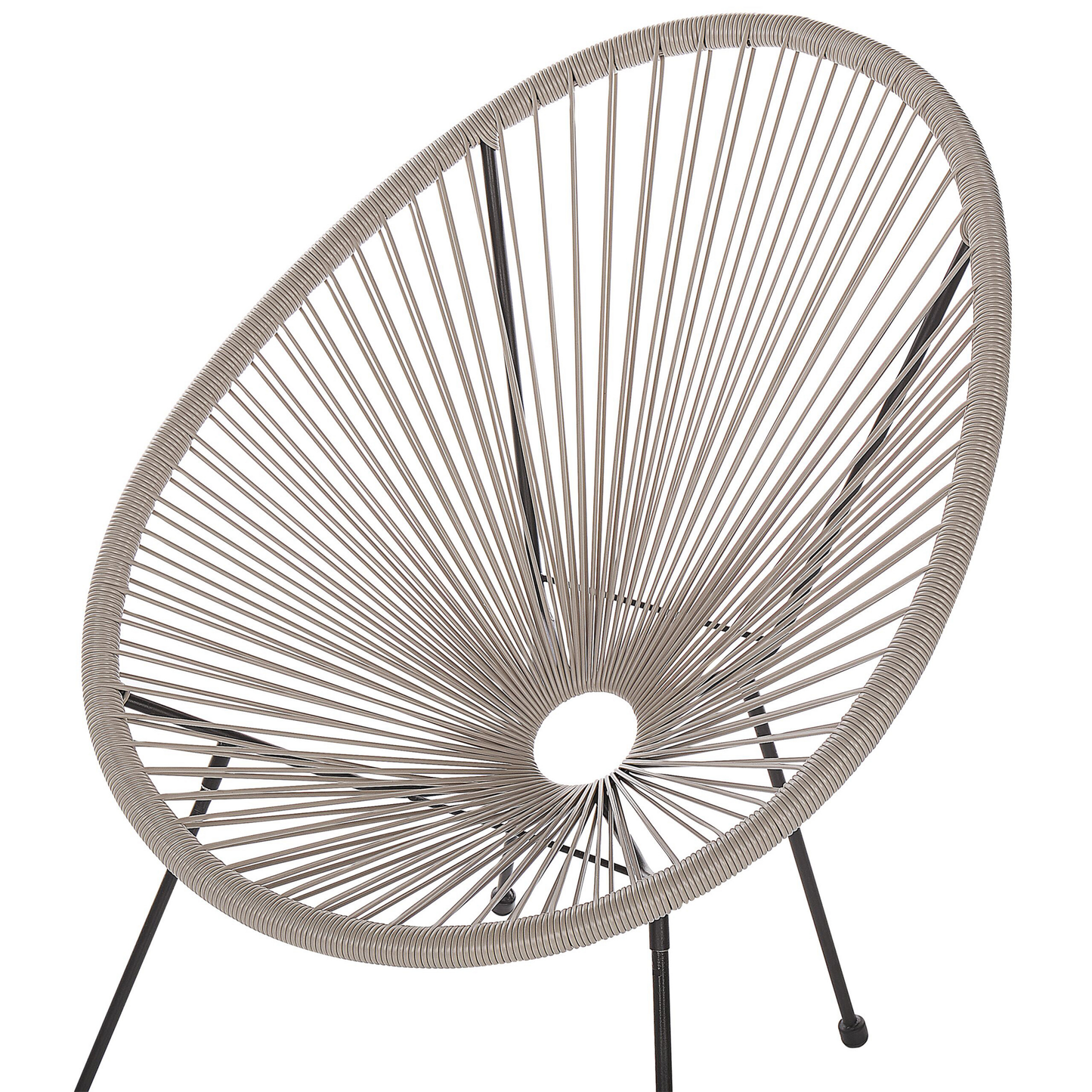 Gartenstuhl 2er Set ACAPULCO II Polyrattan Hellgrau