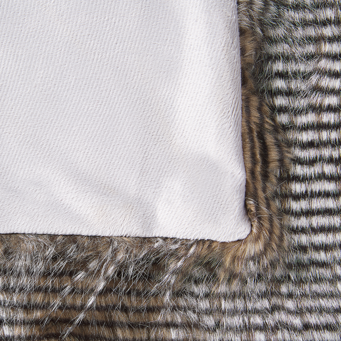 Kuscheldecke ASDAD Stoff 180 x 220 cm Braun