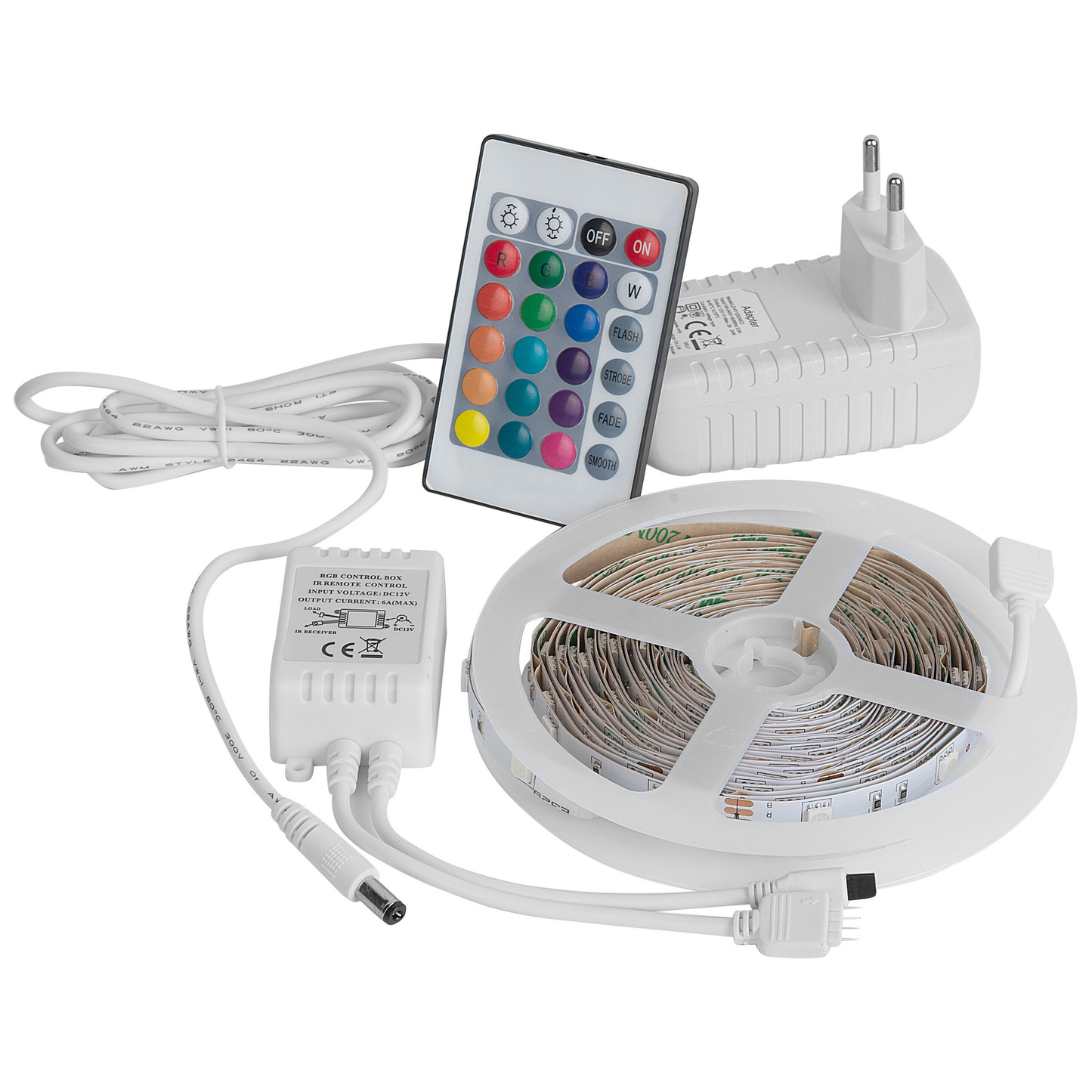 LED Streifen KIKORI 500 cm mit Fernbedienung Weiss