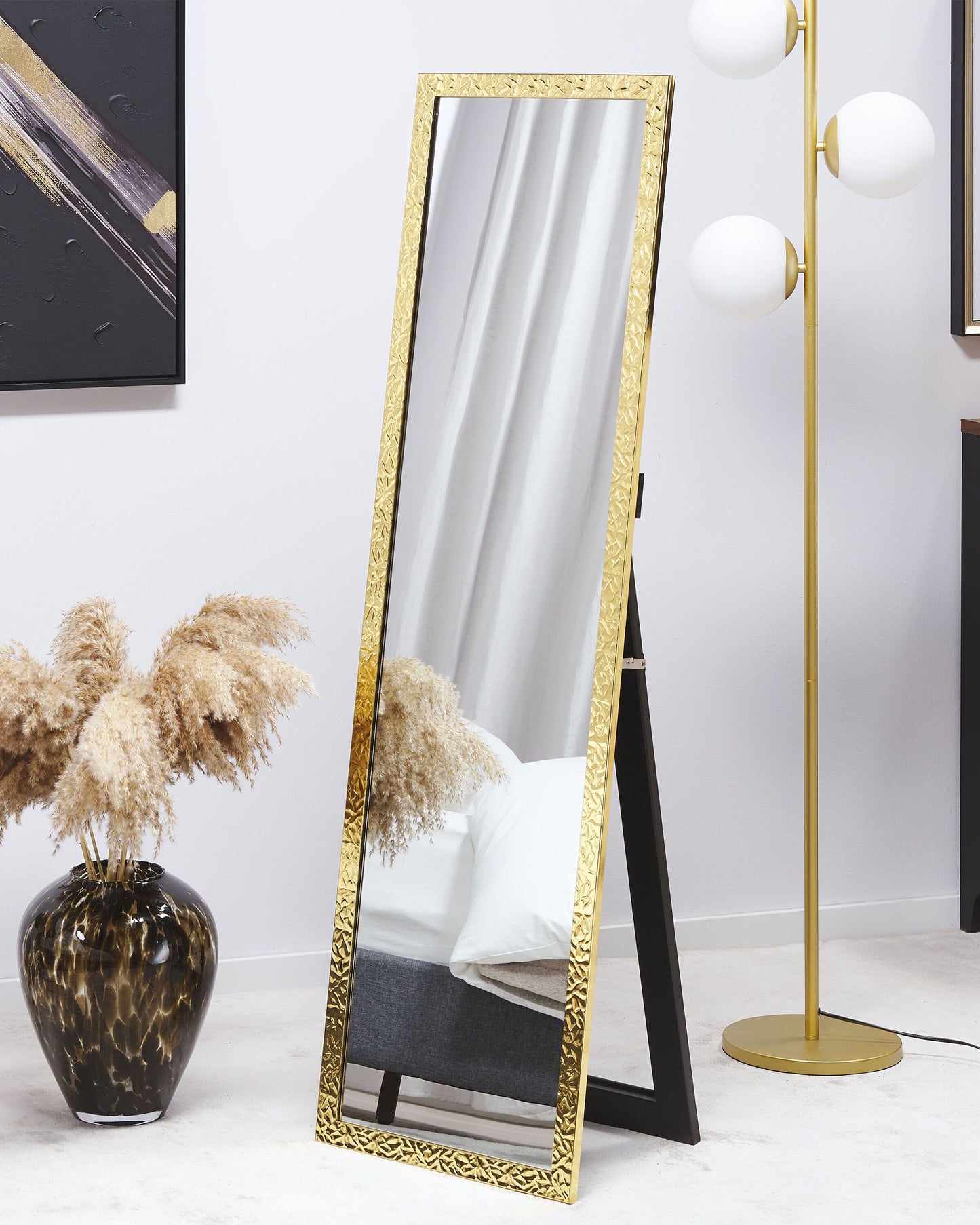 Standspiegel BRECEY 140 cm Gold