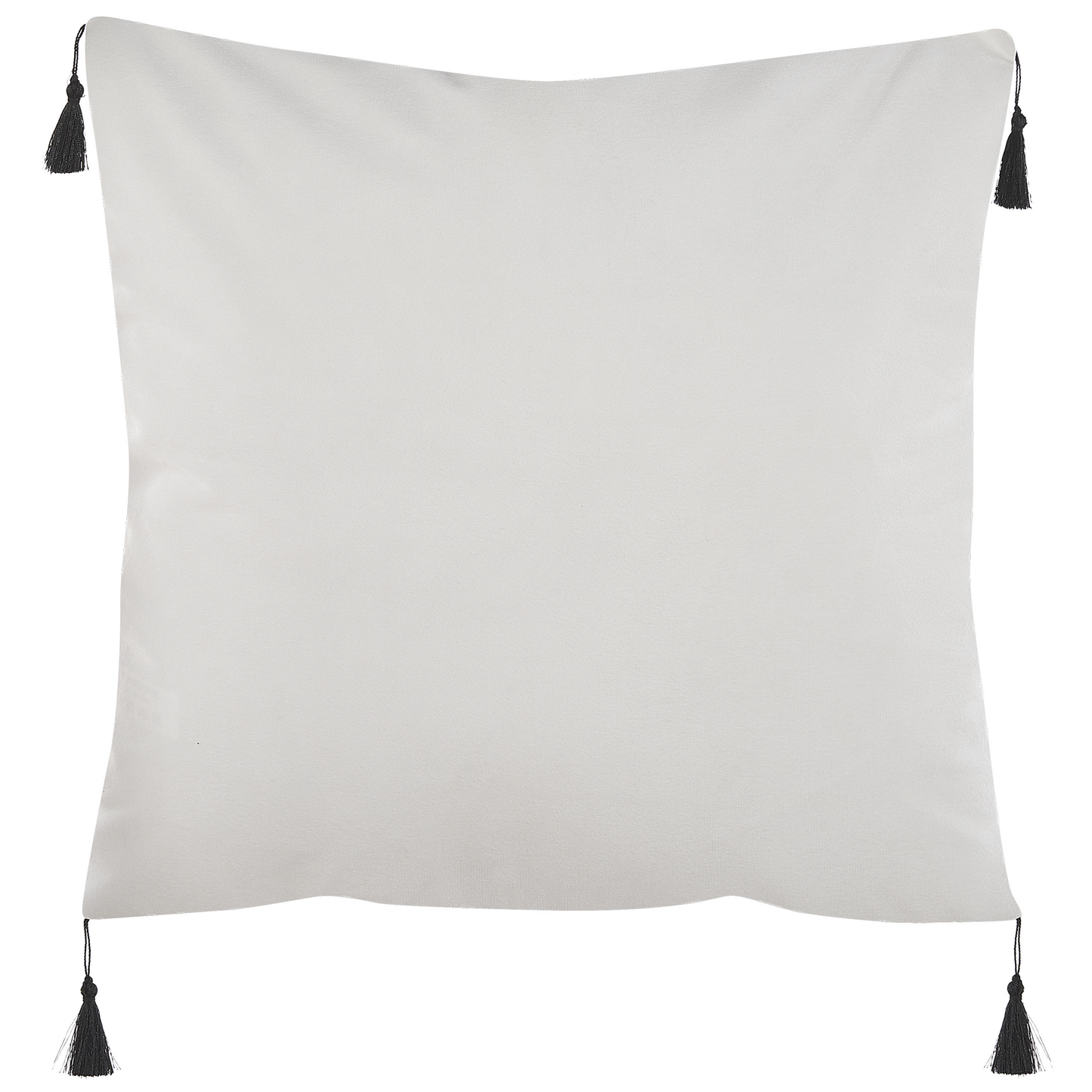 Dekokissen 2er Set SCHEFFLERA Samtstoff 45 x 45 cm Weiss Geometrisches Muster