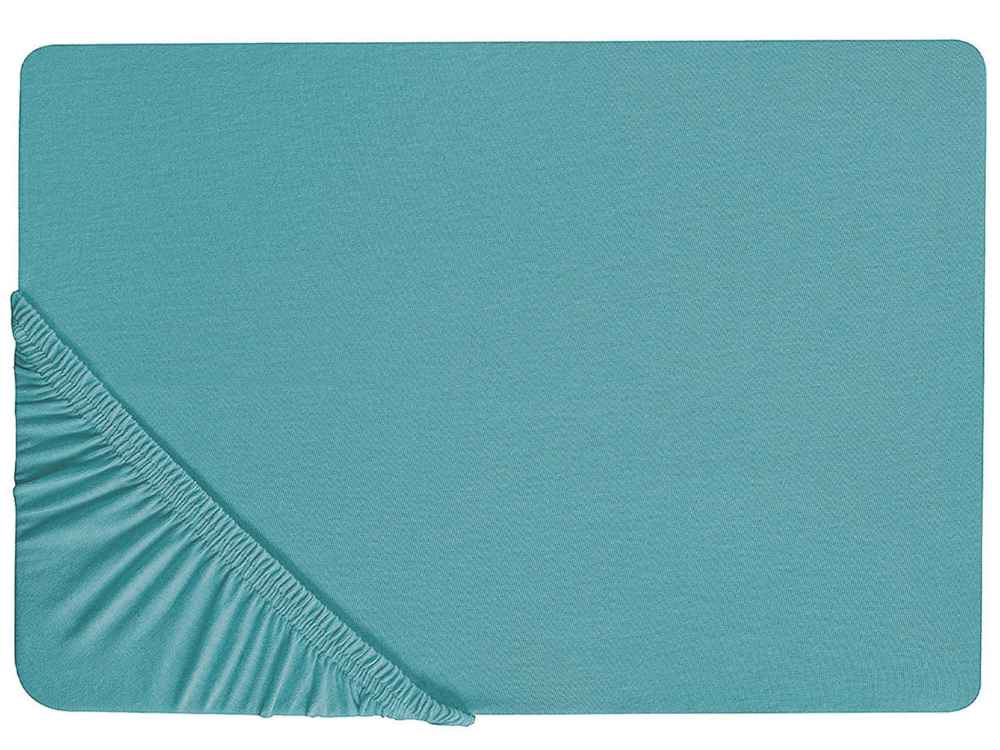Spannbettlaken HOFUF Baumwolle 180 x 200 cm Türkis