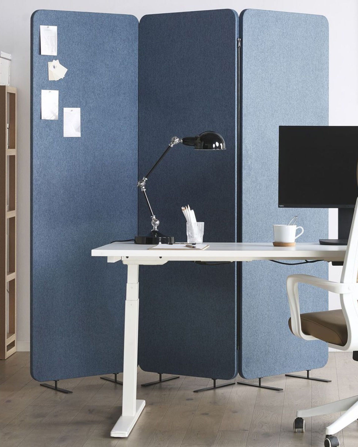 Akustik Raumteiler 3-teilig STANDI Blau 184 cm 184 cm