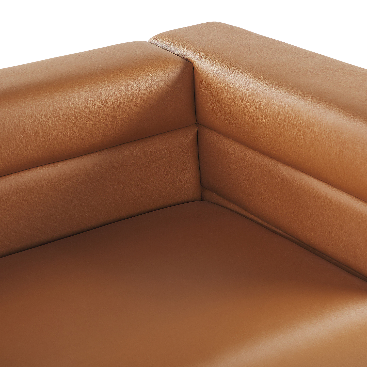 3-Sitzer Sofa Kunstleder hellbraun GRANNA