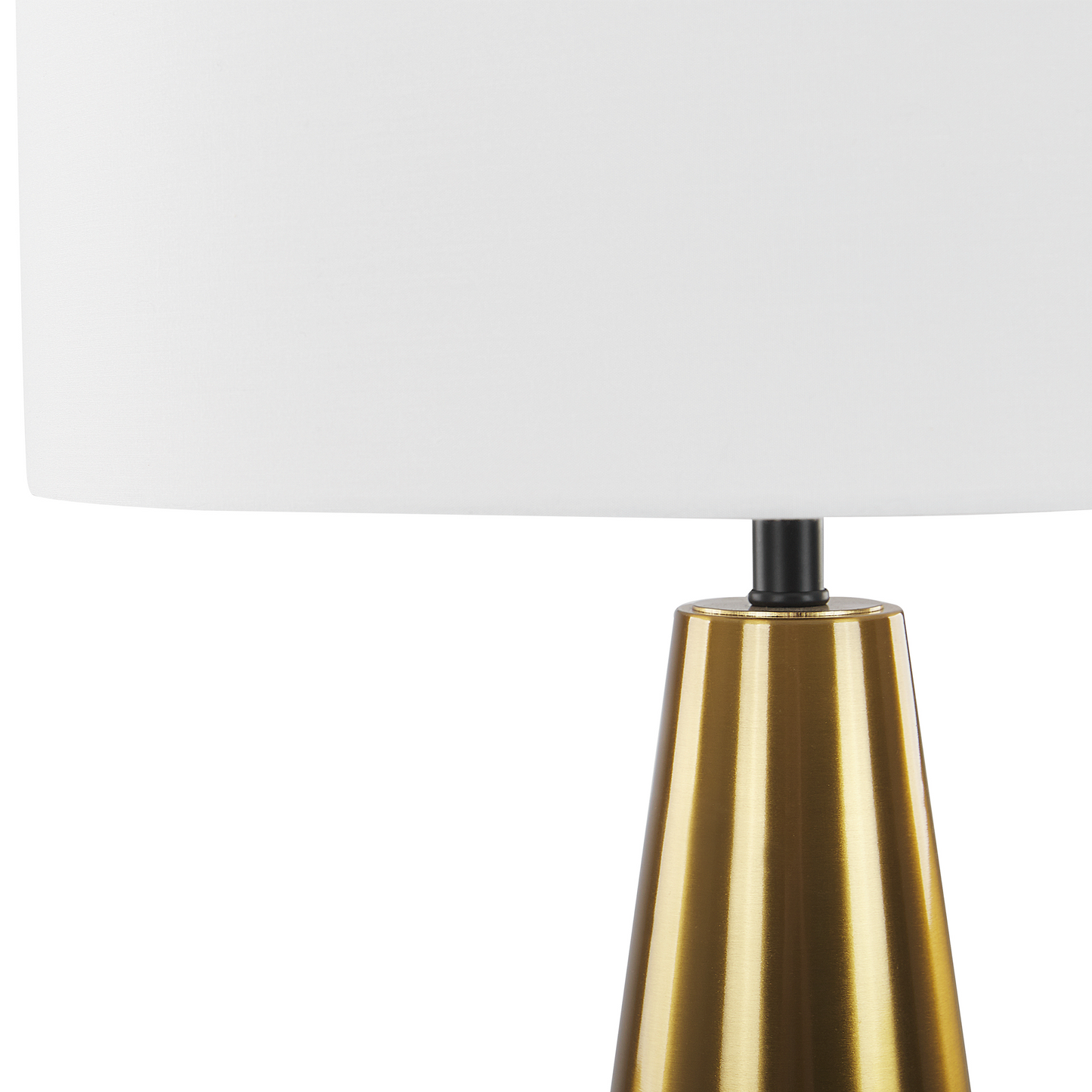 Tischlampe hellbeige / gold 60 cm Trommelform SANDON