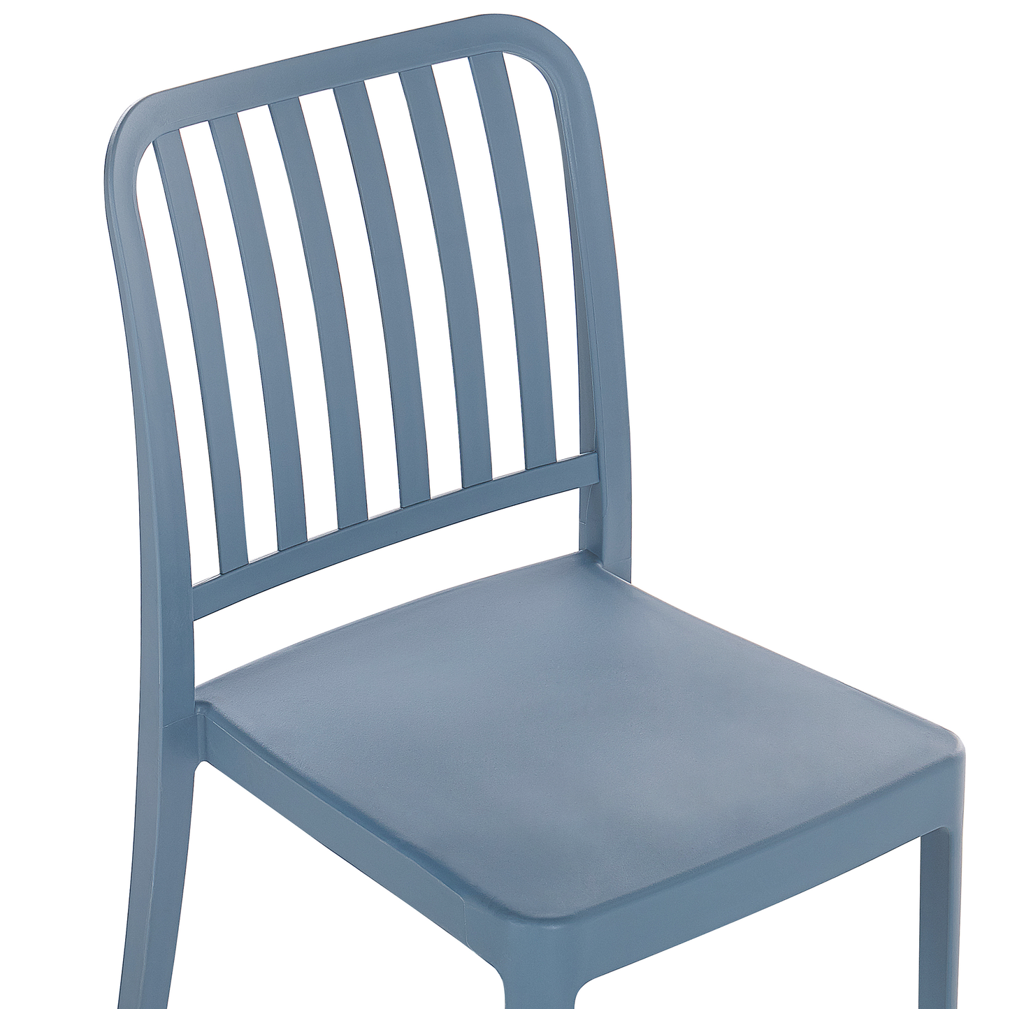 Gartenstuhl 4er Set SERSALE Kunststoff Blau