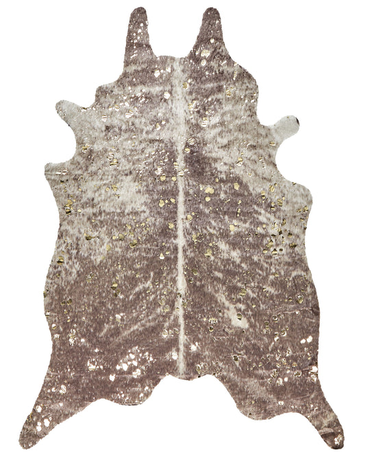 Kunstfell-Teppich Kuh taupe mit goldenen Sprenkeln 150 x 200 cm BOGONG