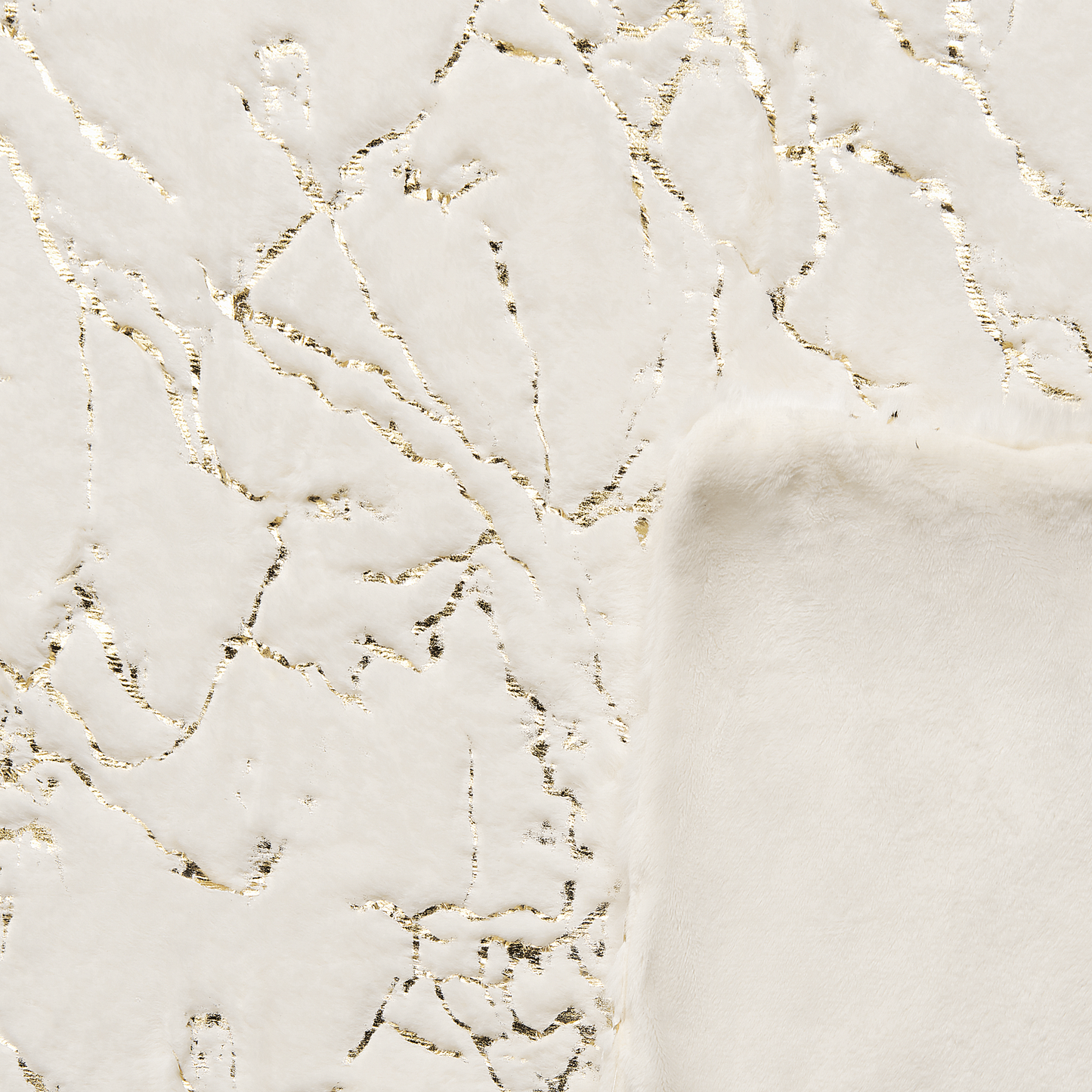 Kuscheldecke GODAVARI 130 x 180 cm Creme