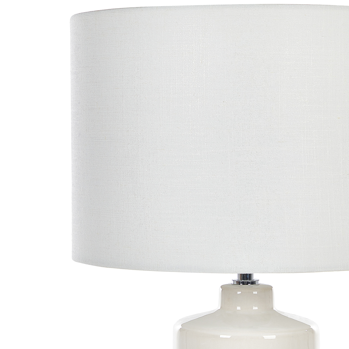 Tischleuchte ANSEBA Keramik Cremeweiss