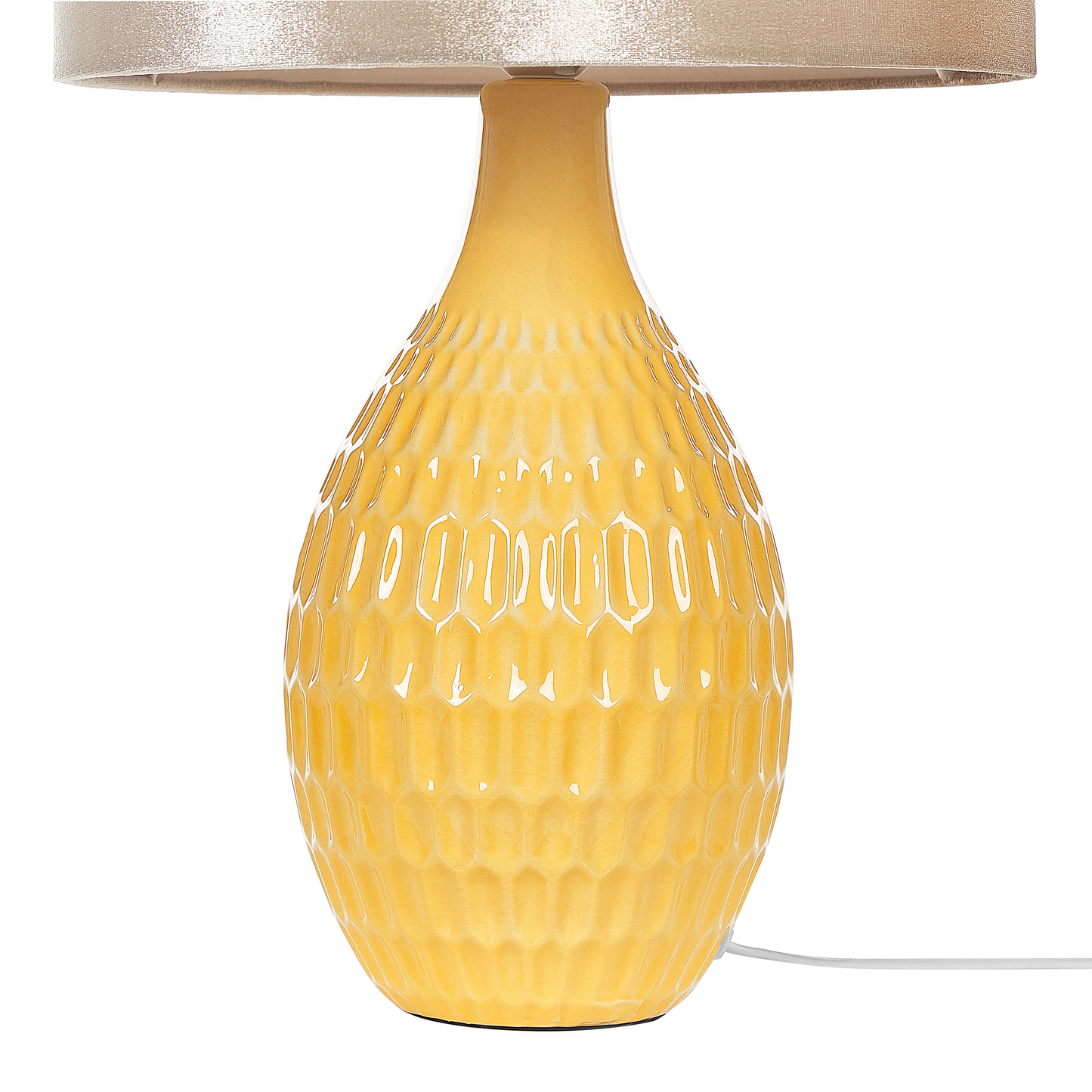 Tischleuchte HADDAS Keramik Gelb