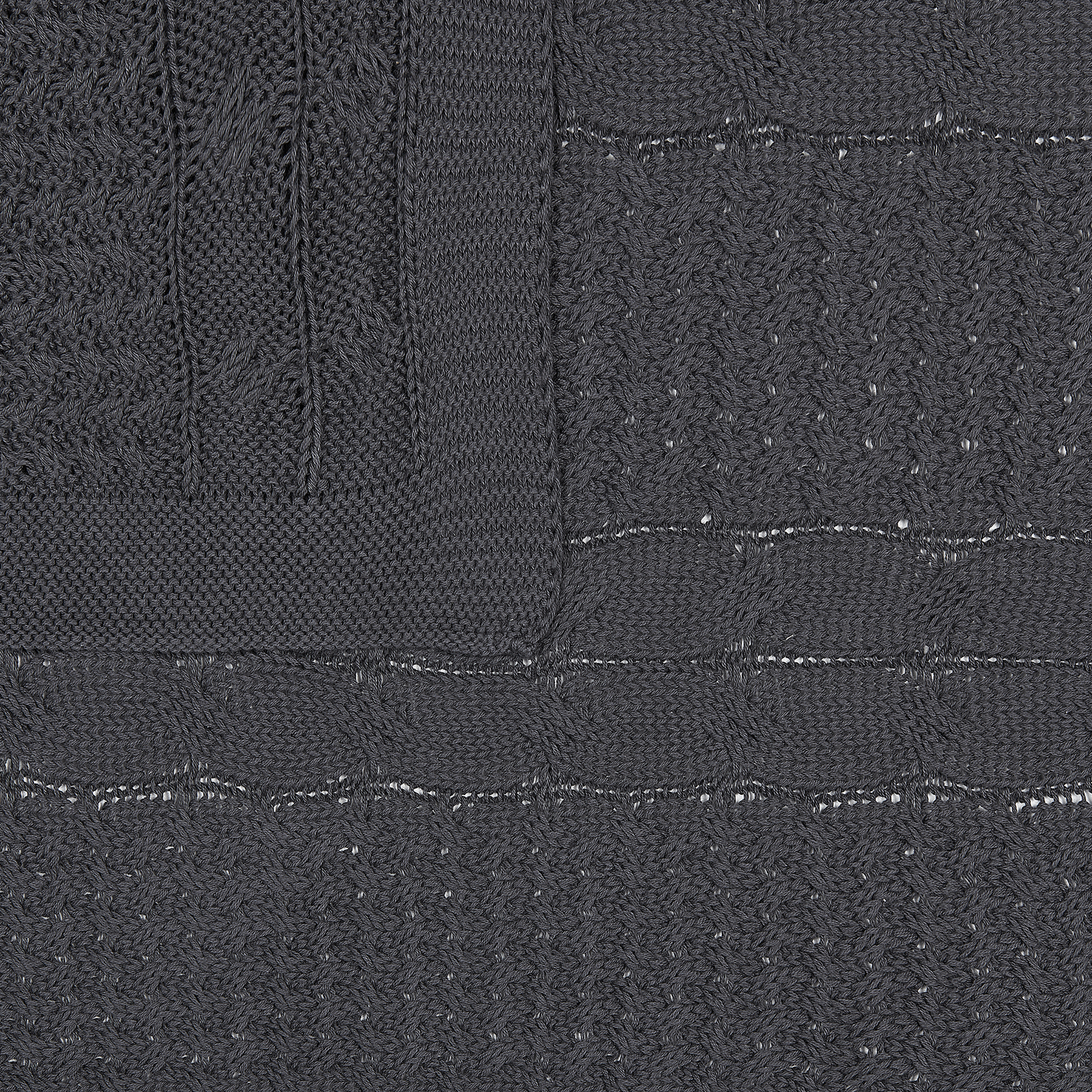 Kuscheldecke FETHIYE Baumwolle 140 x 170 cm Dunkelgrau