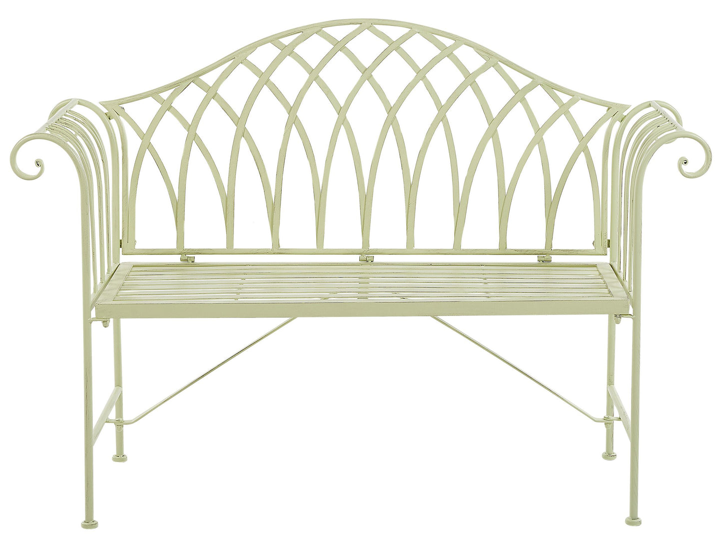 Gartenbank MILAZZO 130 cm Metall Hellgrün