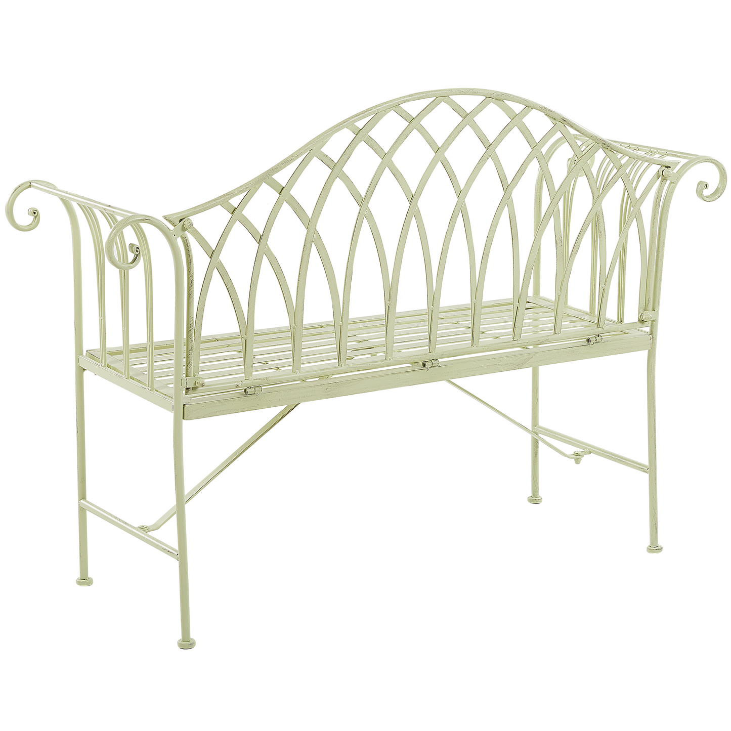 Gartenbank MILAZZO 130 cm Metall Hellgrün