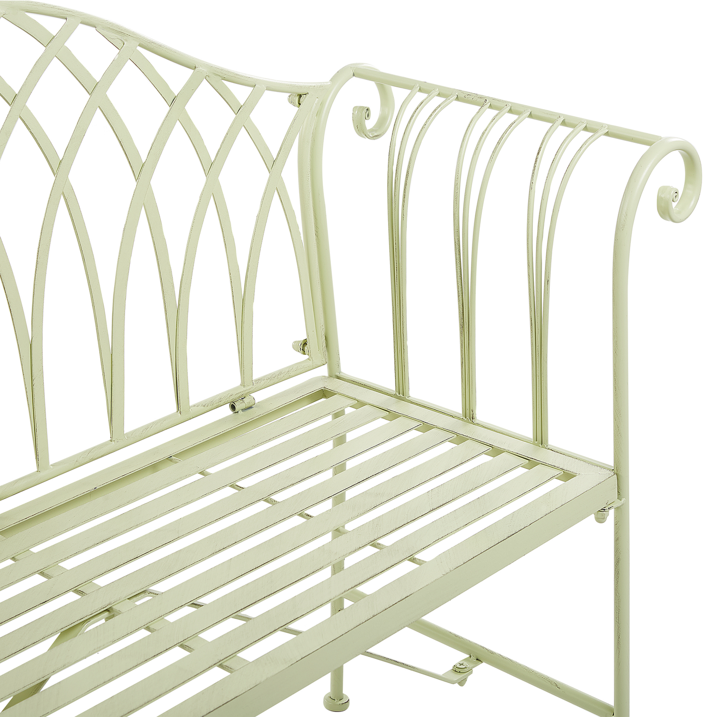 Gartenbank MILAZZO 130 cm Metall Hellgrün