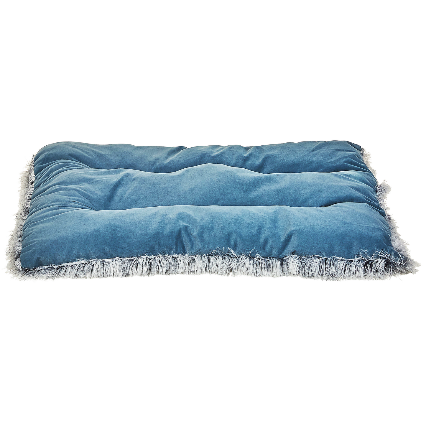 Tierbett ERGANI Samtstoff Blau