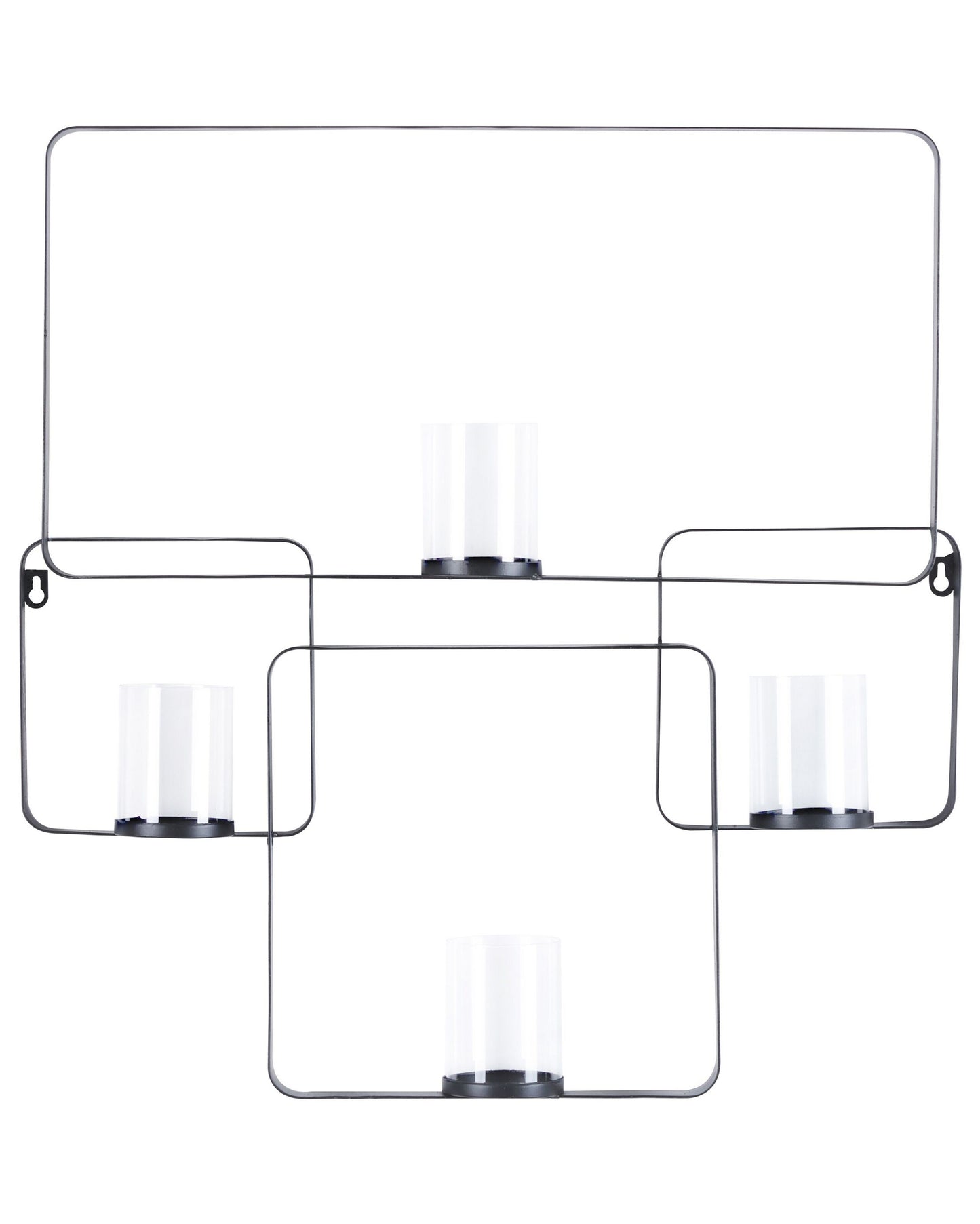 Wandkerzenhalter PALAWAN Metall 65 cm Schwarz