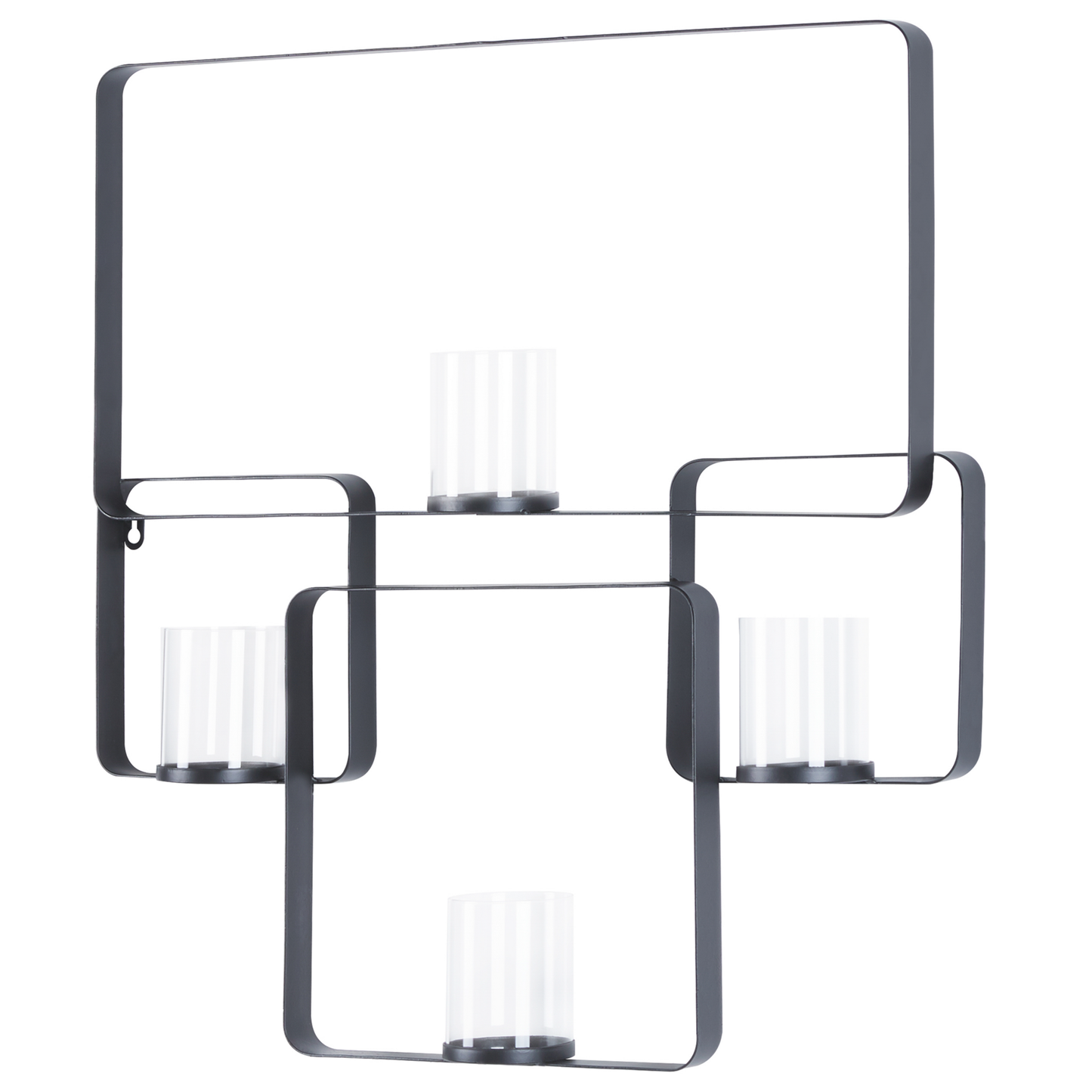 Wandkerzenhalter PALAWAN Metall 65 cm Schwarz