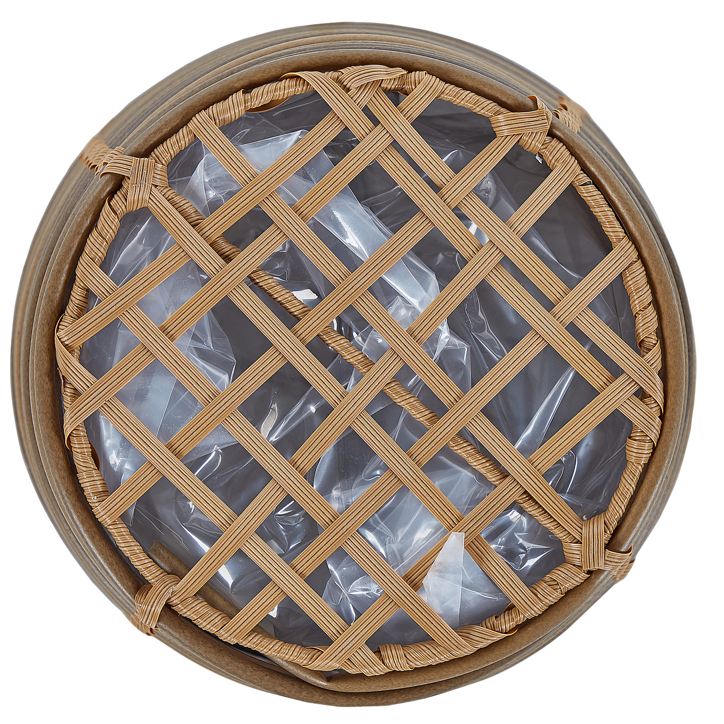 Set mit 2 Blumentöpfen SARTI PE Rattan 24/31 cm Braun