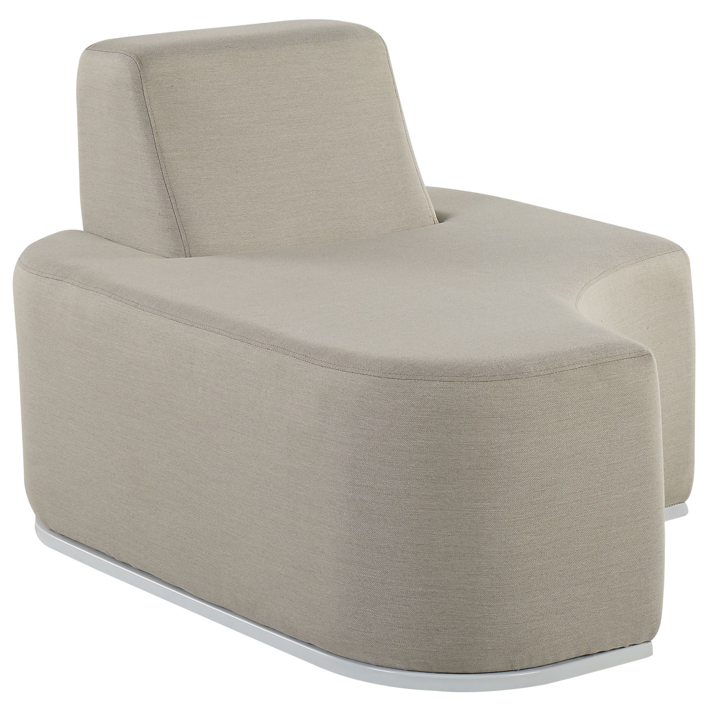 Lounge Set mit Tisch 2-Sitzer FABRO modular Hellgrau