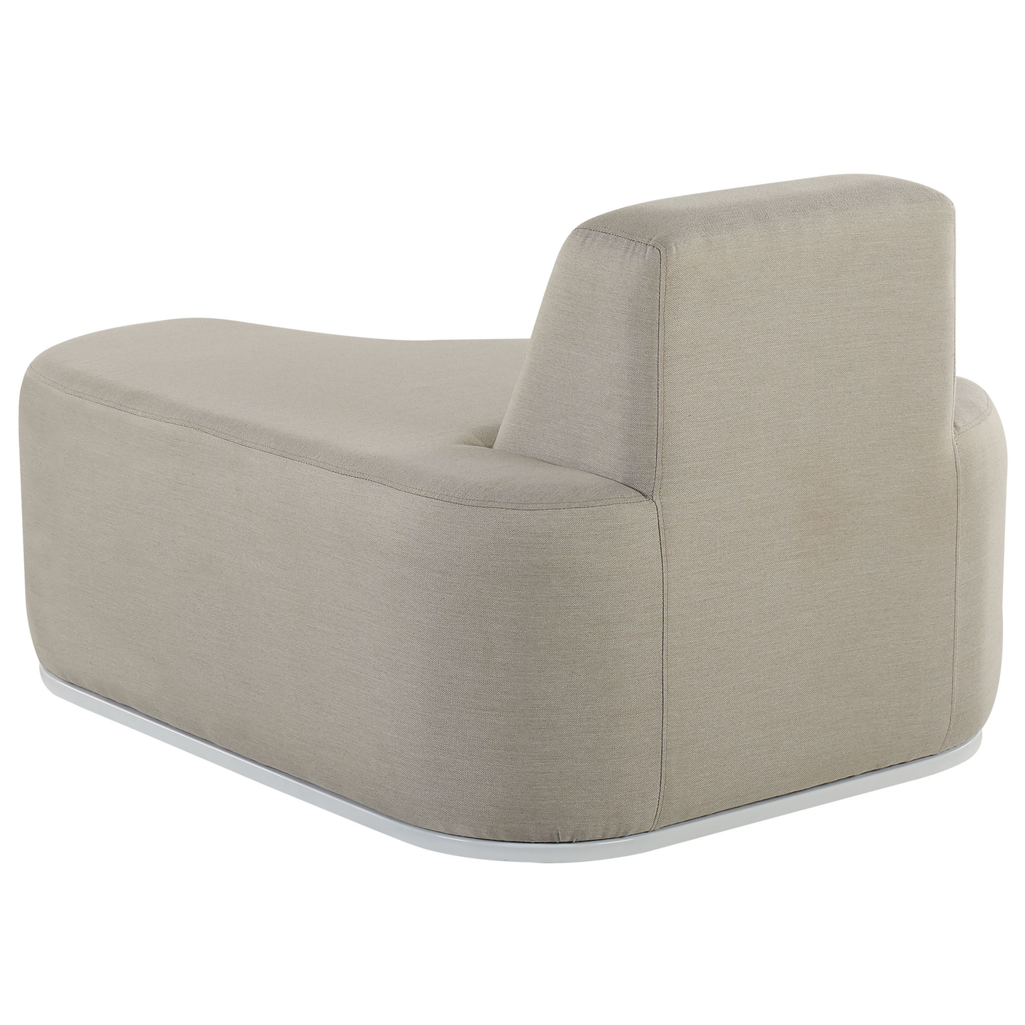 Lounge Set mit Tisch 2-Sitzer FABRO modular Hellgrau