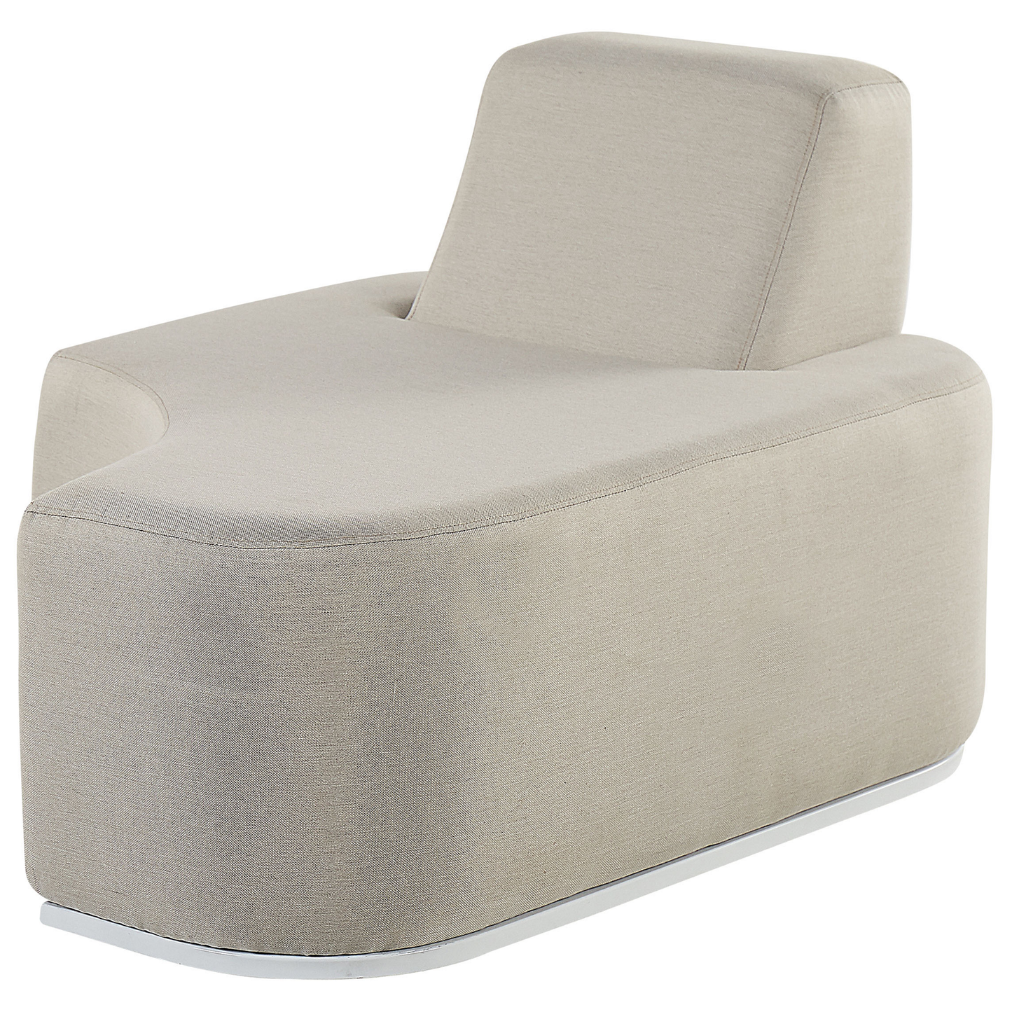 Lounge Set mit Tisch 2-Sitzer FABRO modular Hellgrau