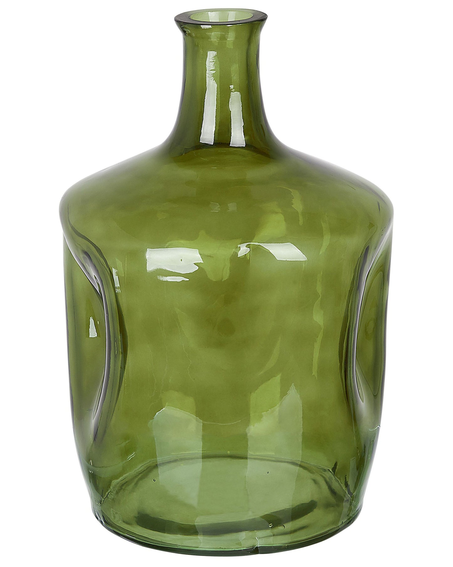 Blumenvase KERALA Glas 35 cm Olivgrün