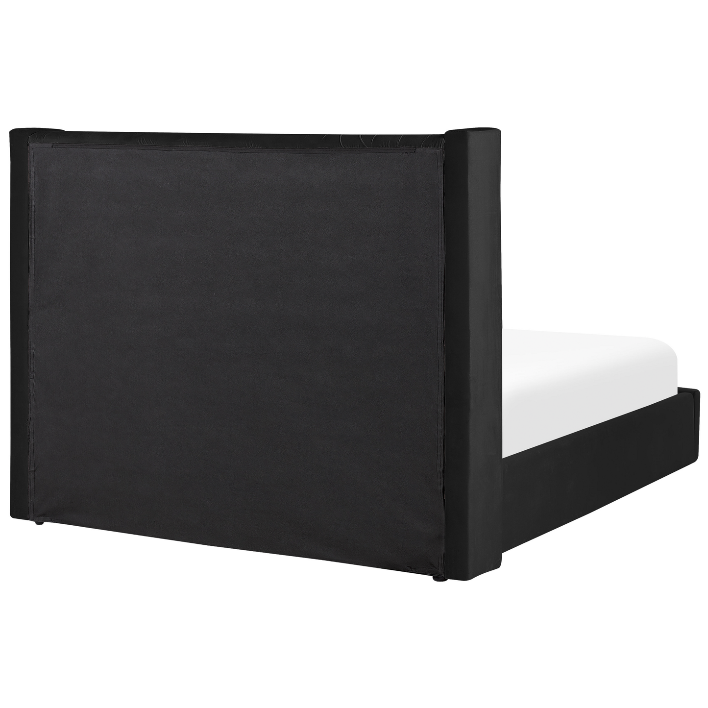 Bett mit Stauraum Samtstoff LUBBON 180 x 200 cm Schwarz