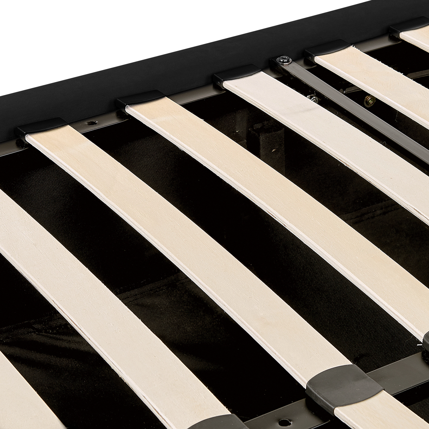 Bett mit Stauraum Samtstoff LUBBON 180 x 200 cm Schwarz