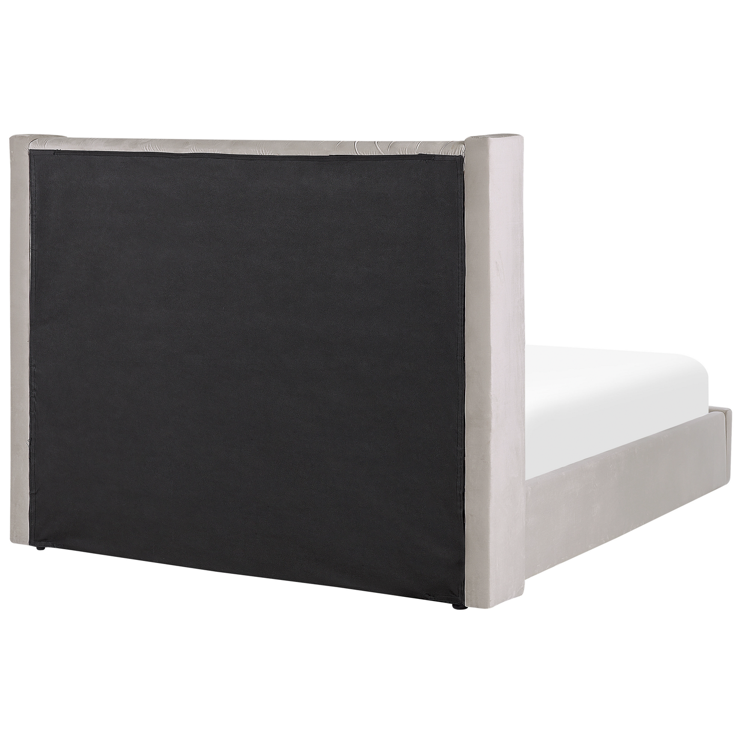 Bett mit Stauraum Samtstoff LUBBON 180 x 200 cm Hellgrau