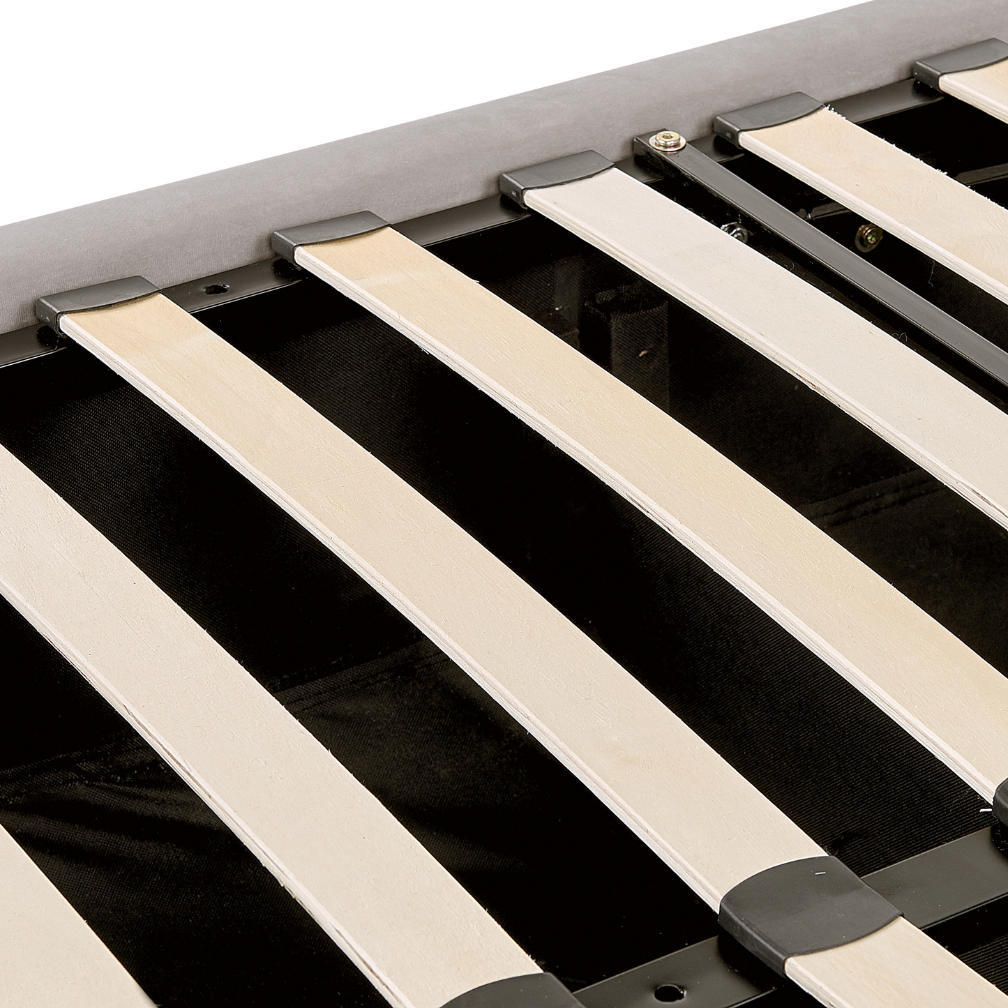 Bett mit Stauraum Samtstoff LUBBON 180 x 200 cm Hellgrau