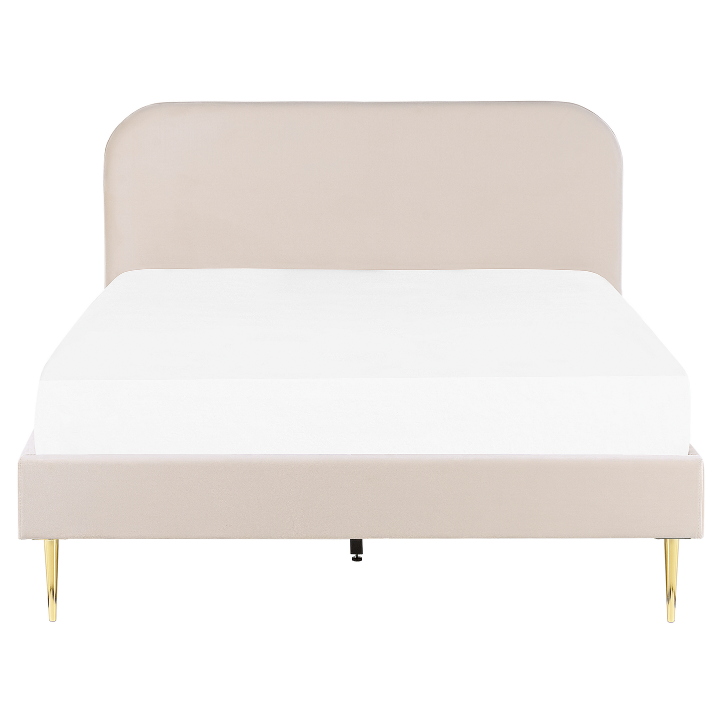 Bett mit Lattenrost Samtstoff FLAYAT 160 x 200 cm Hellbeige