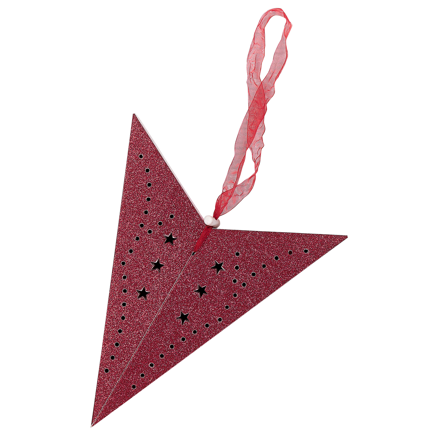 Wanddekoration 2er Set Stern MOTTI Papier 45 cm Rot