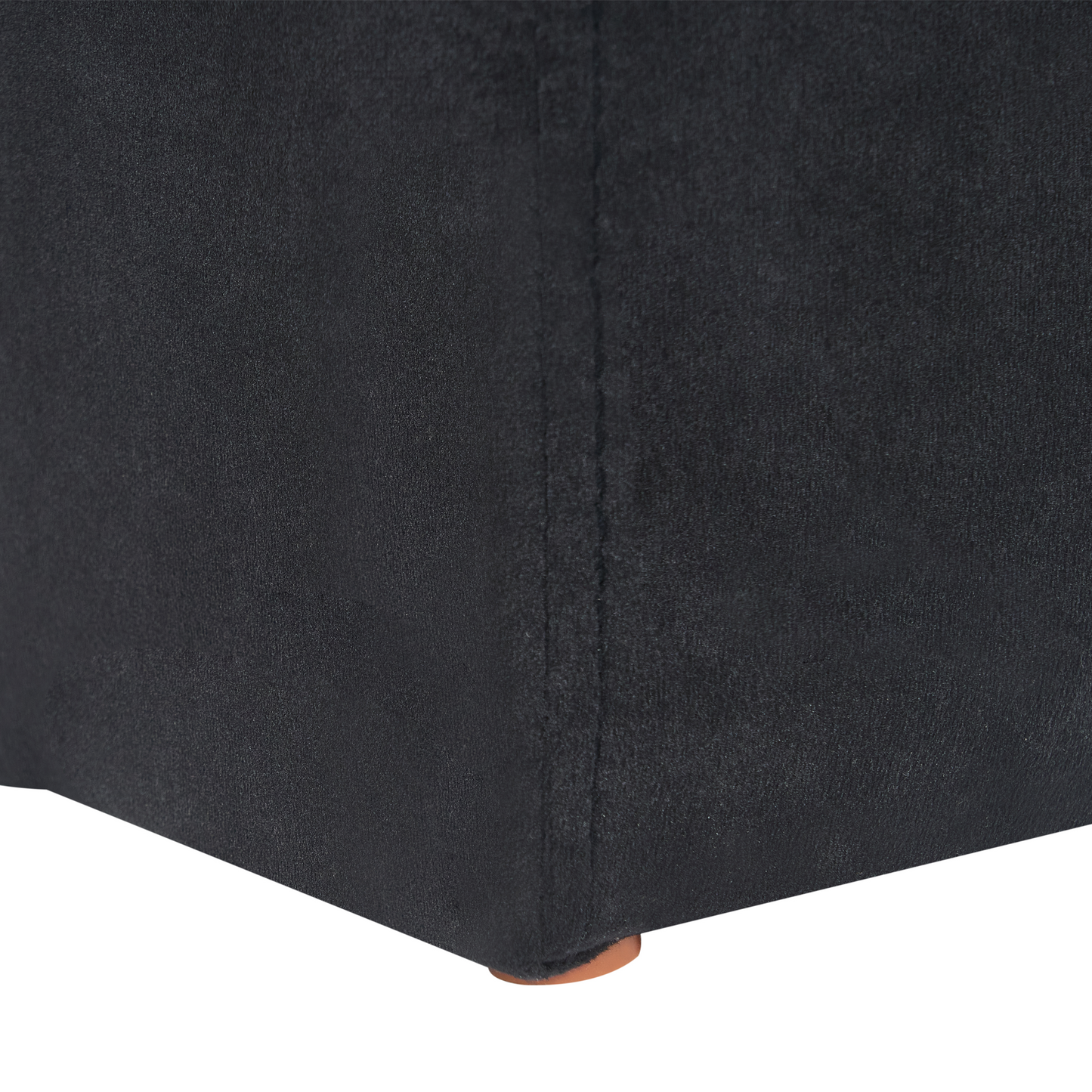 Pouf Samtstoff schwarz 35 x 42 x 42 cm MODOC