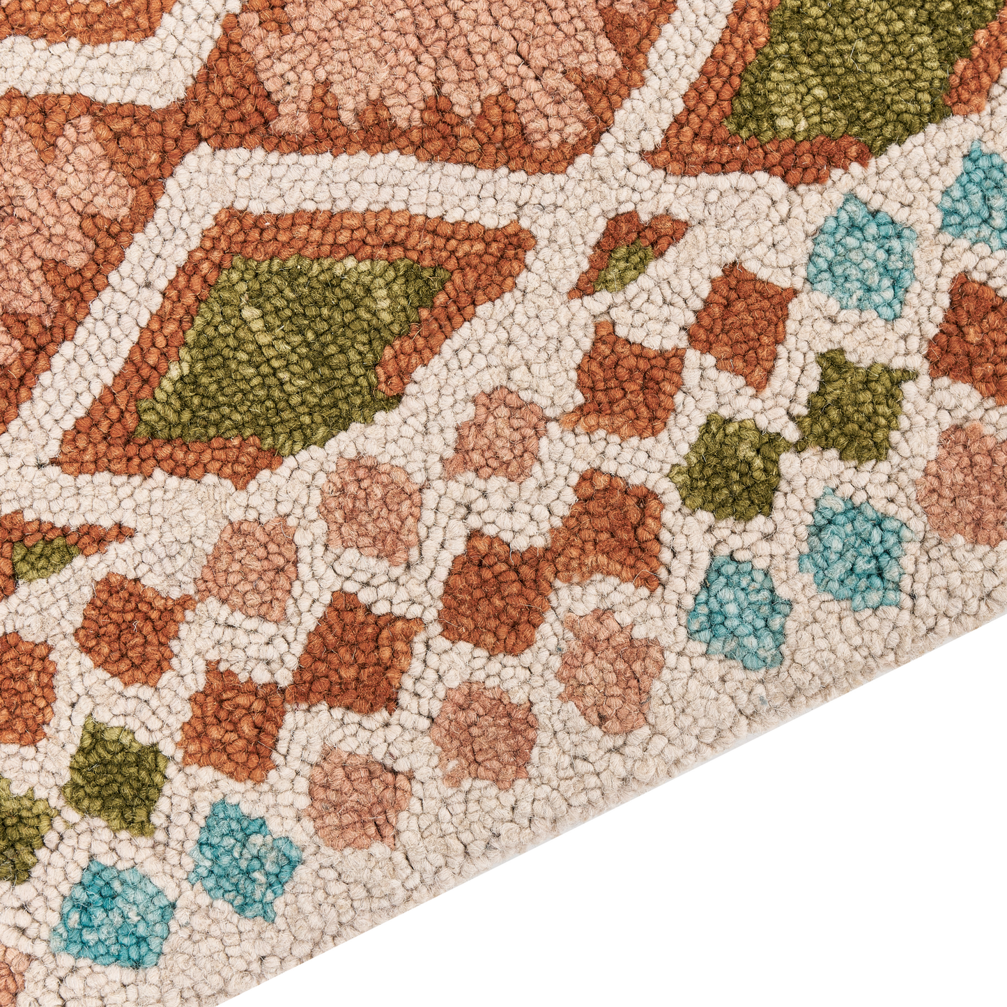 Teppich Wolle mehrfarbig 160 x 230 cm geometrisches Muster Kurzflor ERMENEK