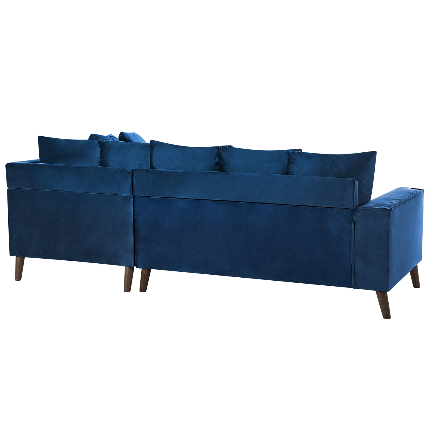 3-Sitzer Ecksofa Samtstoff marineblau linksseitig GRENA