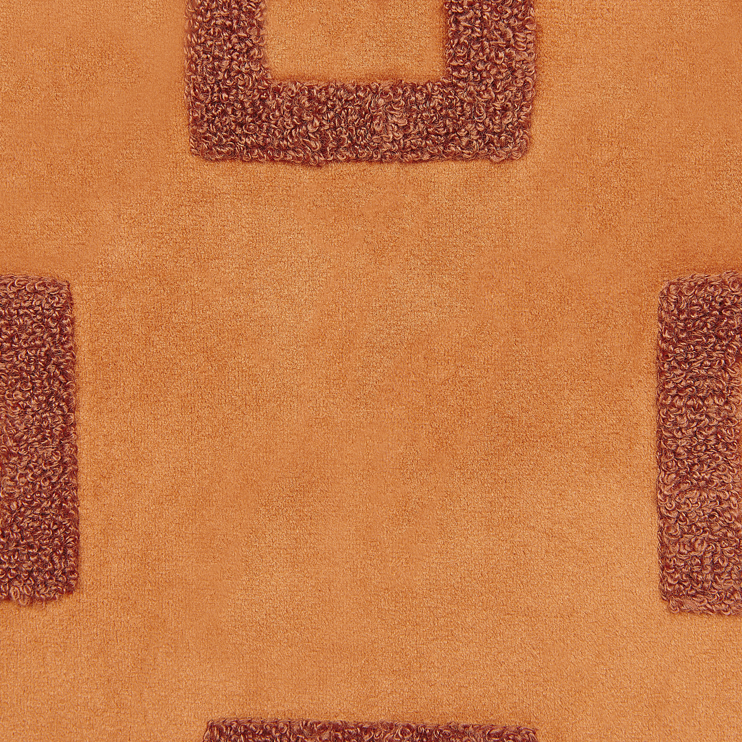 Dekokissen 2er Set SERGIPE Samtstoff 45 x 45 cm Orange Geometrisches Muster