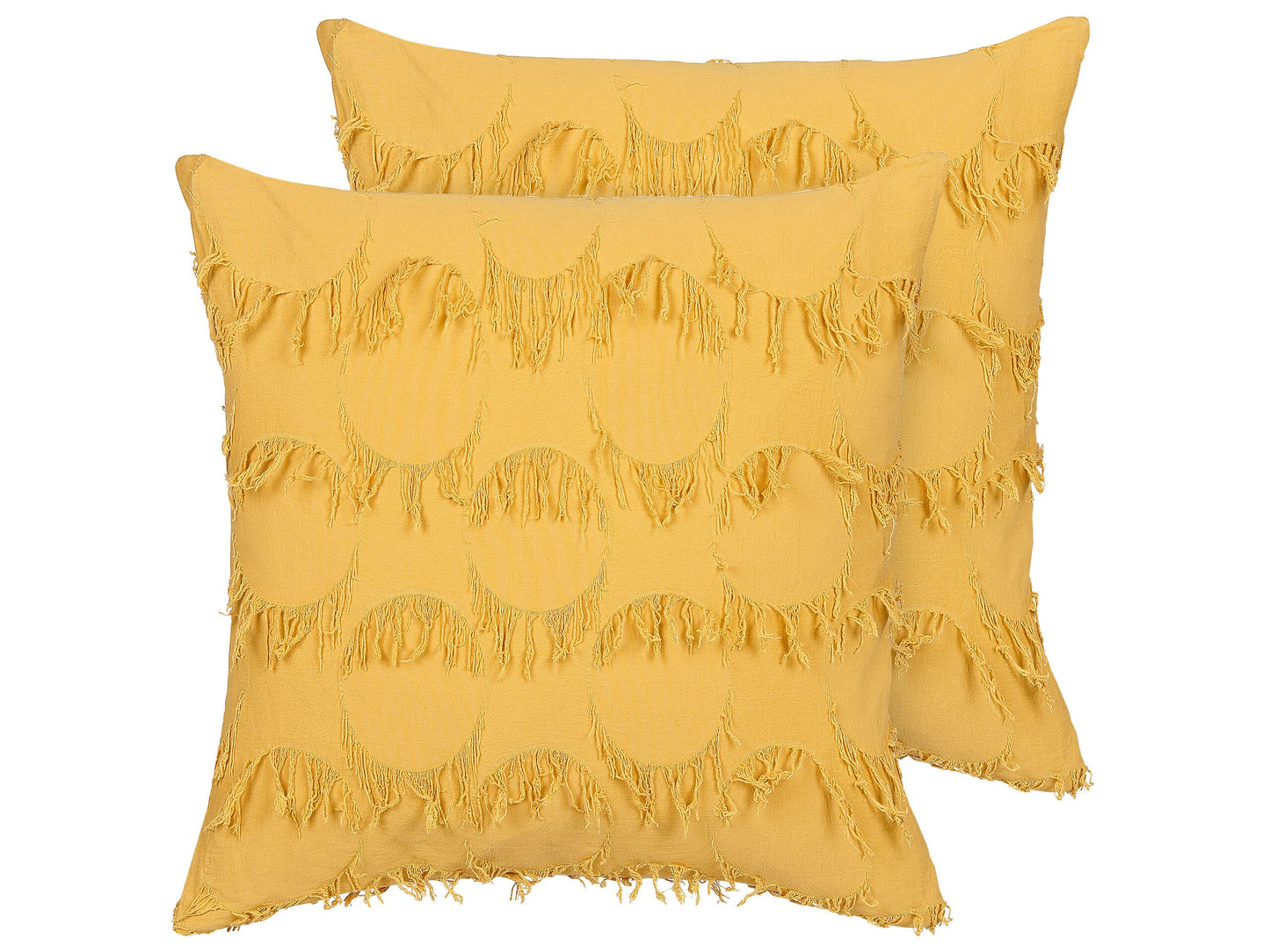 Dekokissen 2er Set AGASTACHE 45 x 45 cm Gelb Geometrisches Muster