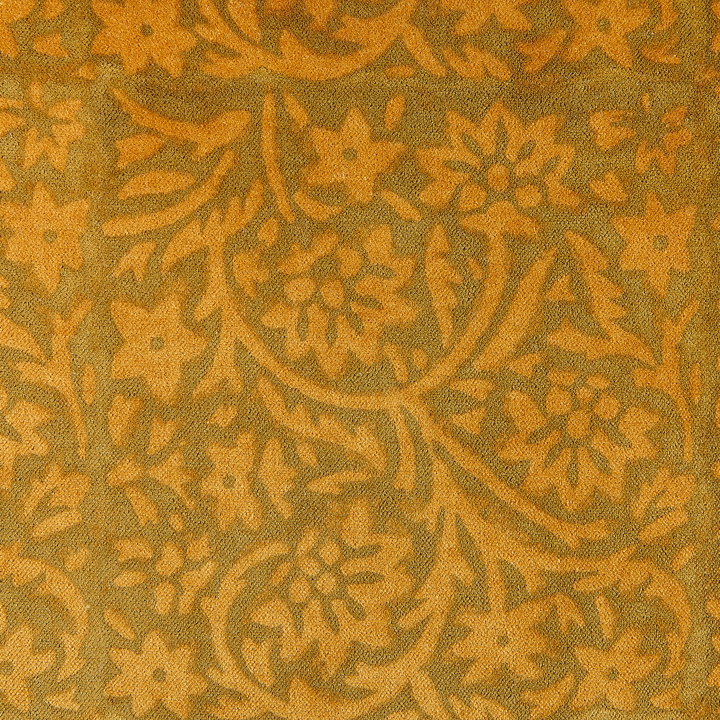 Dekokissen 2er Set RHEUM Samtstoff 45 x 45 cm Gelb Blumenmuster