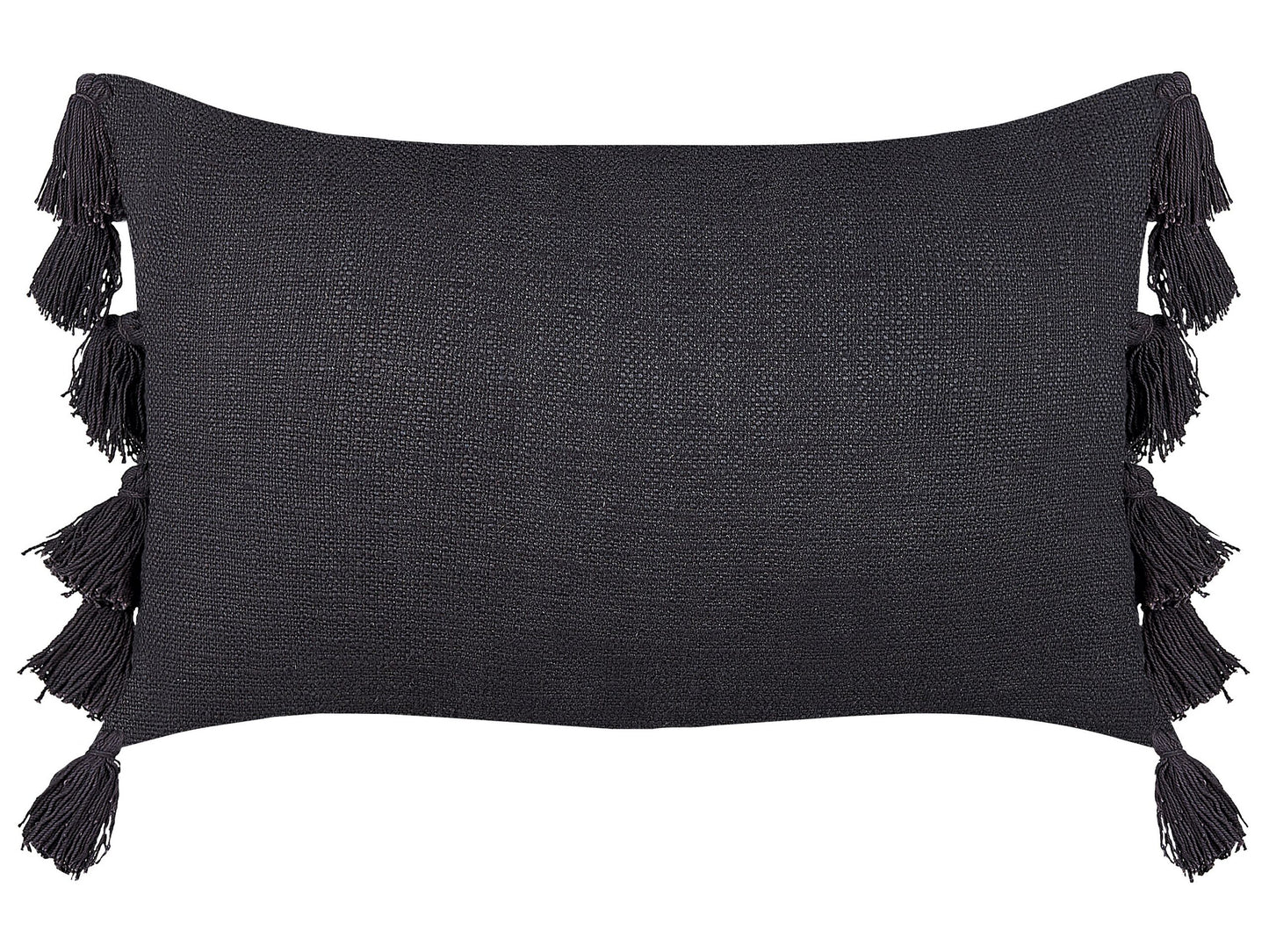 Dekokissen LYTHRUM Baumwolle 55 x 35 cm Schwarz Ohne Muster