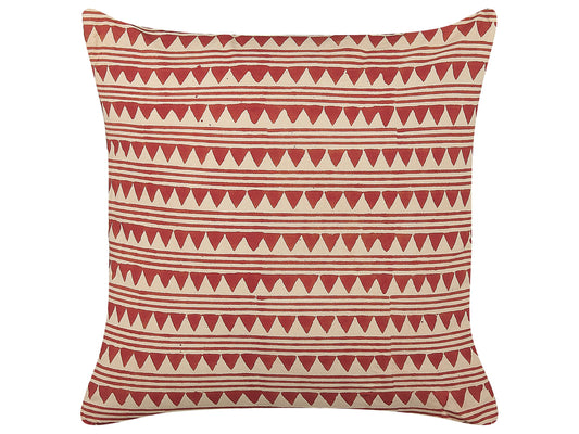 Dekokissen DEGLUPTA Baumwolle 45 x 45 cm Rot ZickZack-Muster