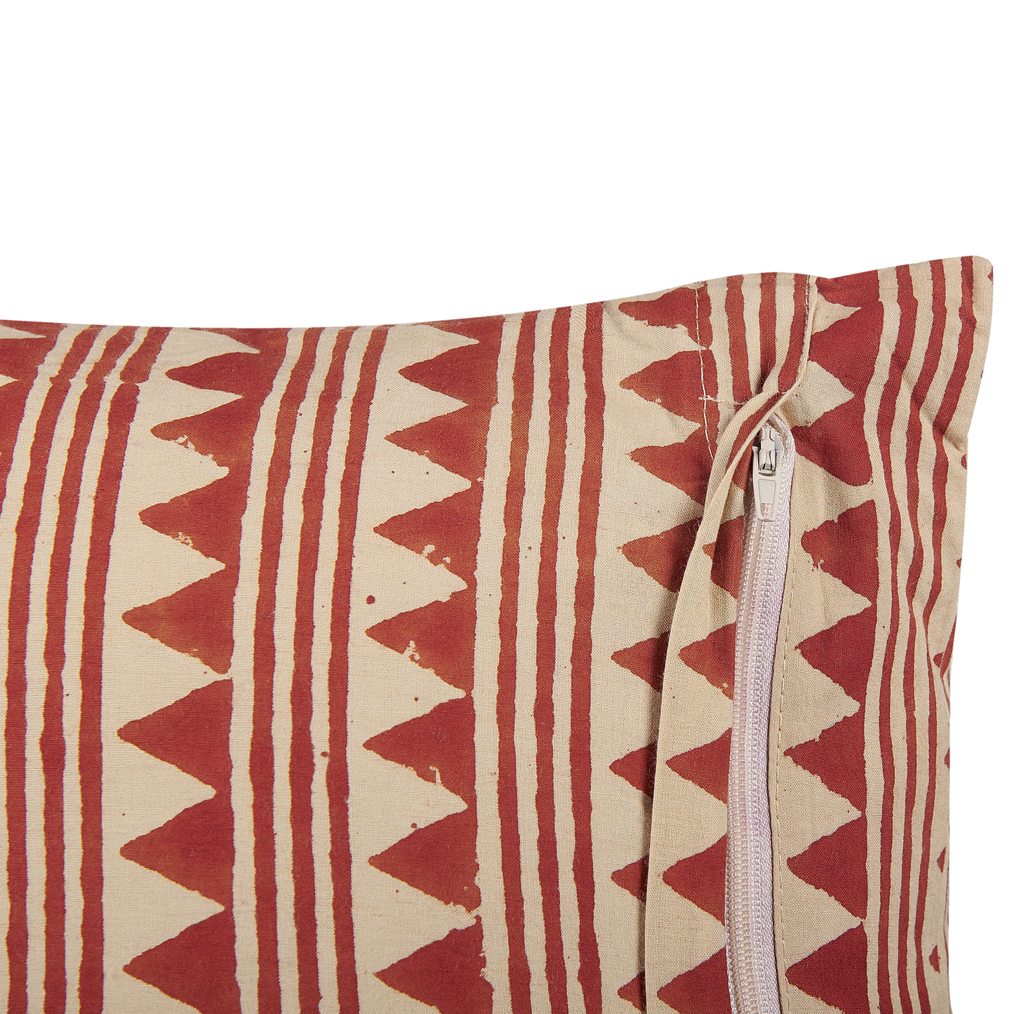 Dekokissen DEGLUPTA Baumwolle 45 x 45 cm Rot ZickZack-Muster